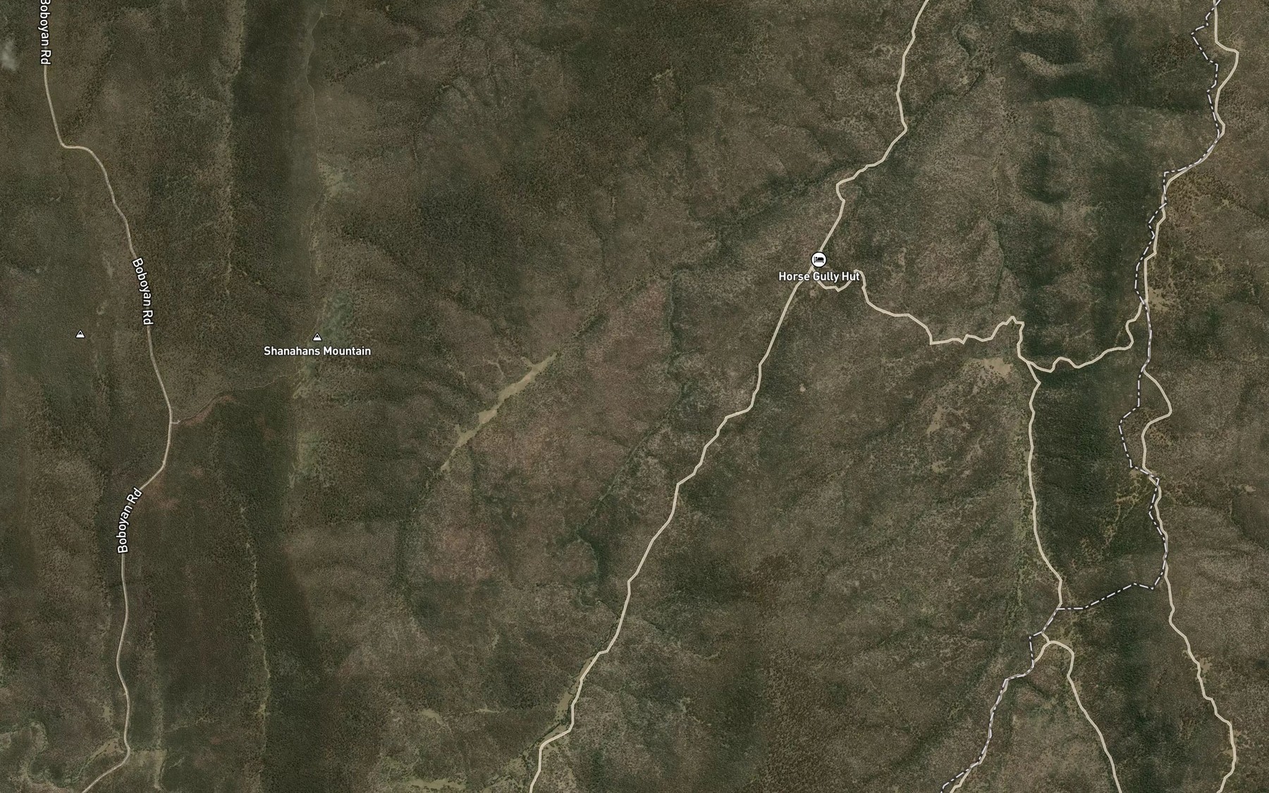 Satellite map of the Naas Creek
