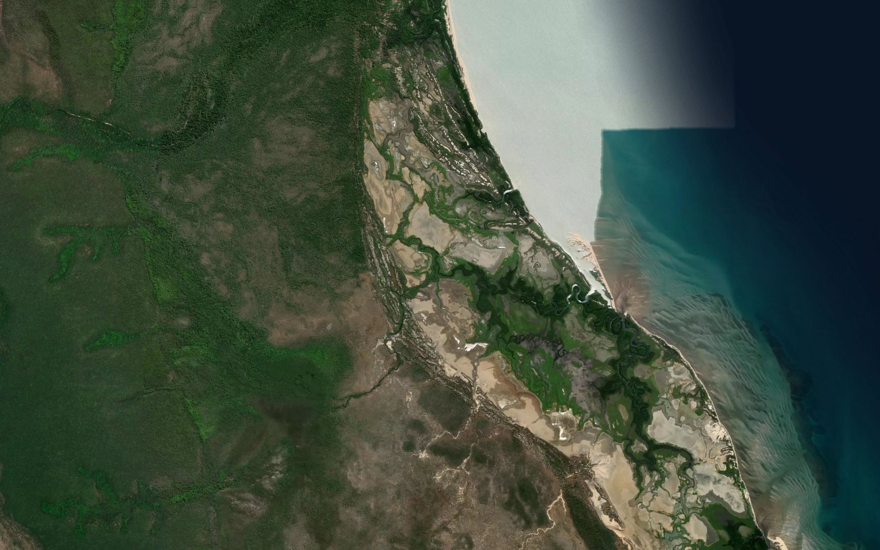 Satellite map of the Rocky River