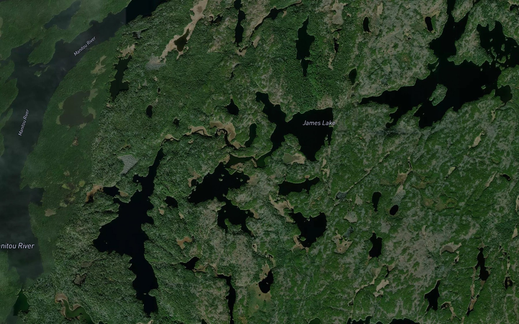 Satellite map of the James Lake