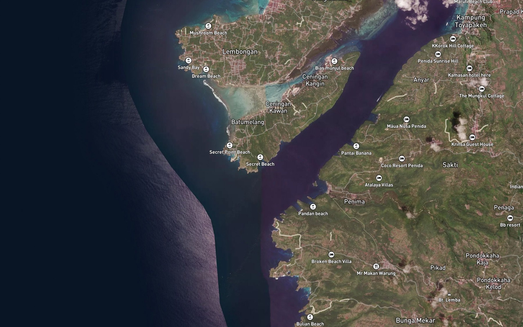 Satellite map of the Teluk Pemalikan