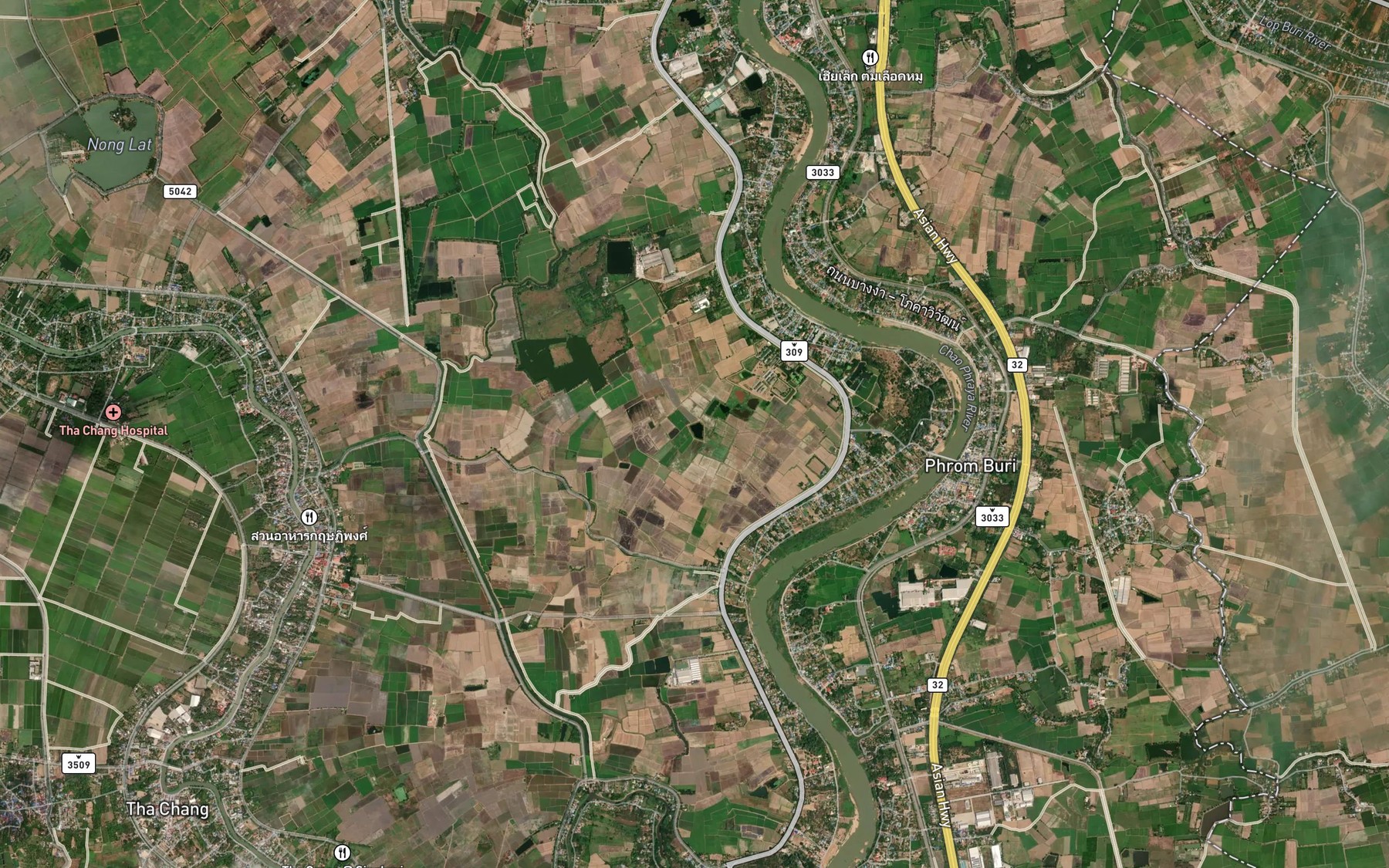 Satellite map of the Nong Nam Khan