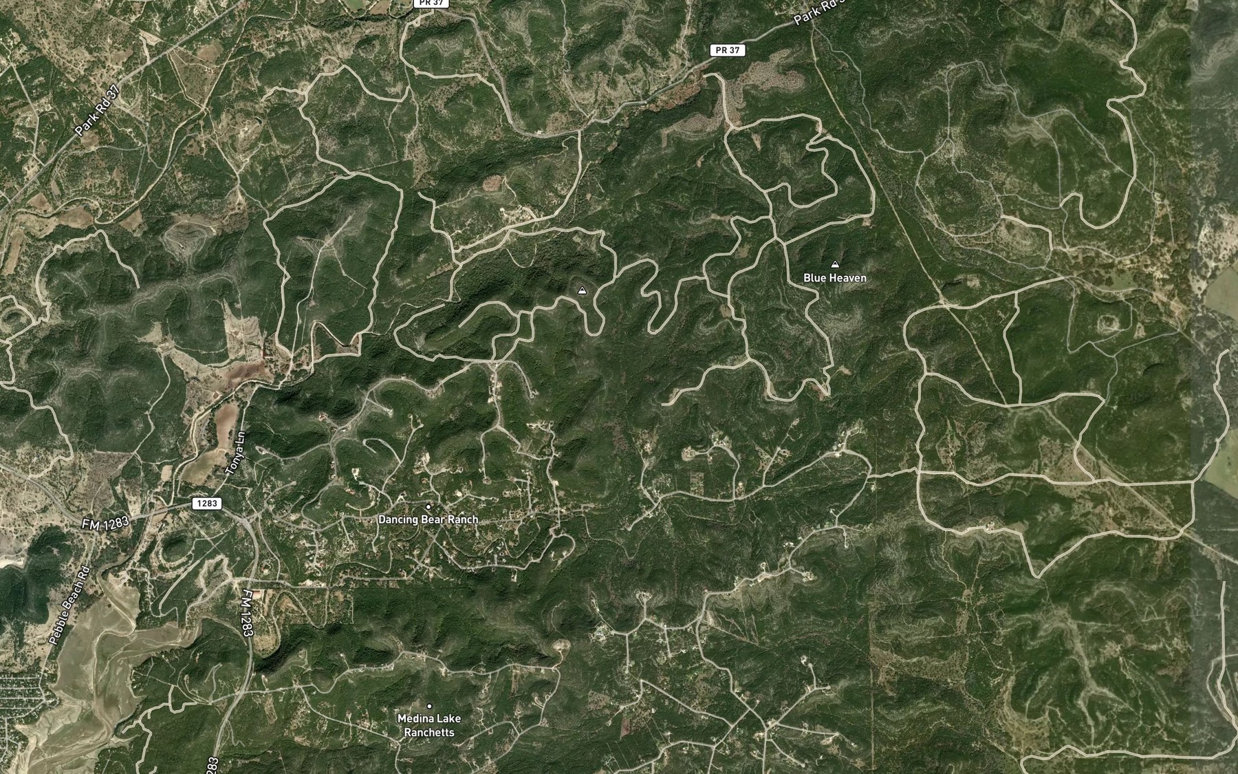 Satellite map of the Pecan Spring