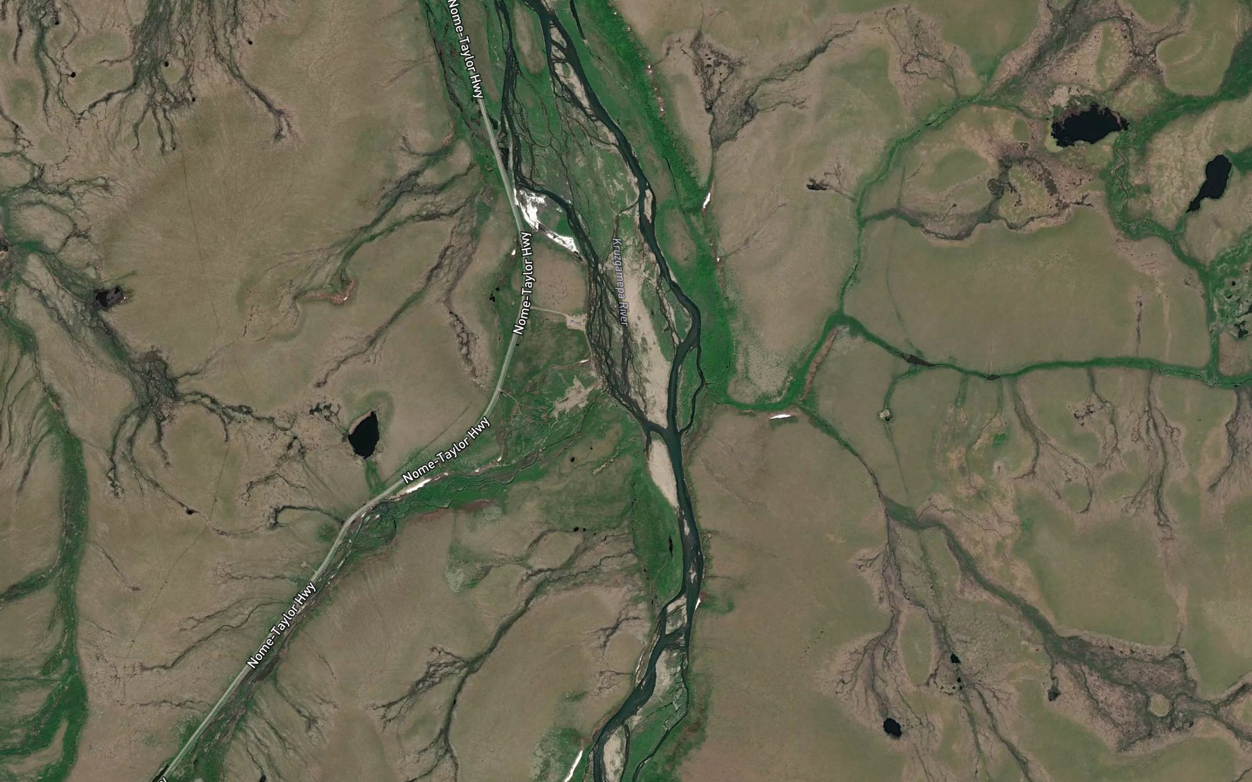 Satellite map of the Golden Gate Creek