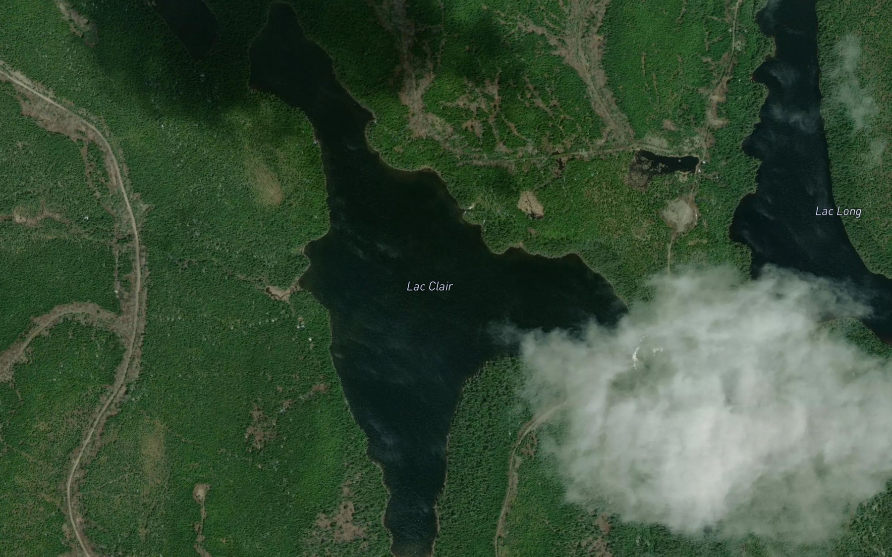 Satellite map of the Lac Clair