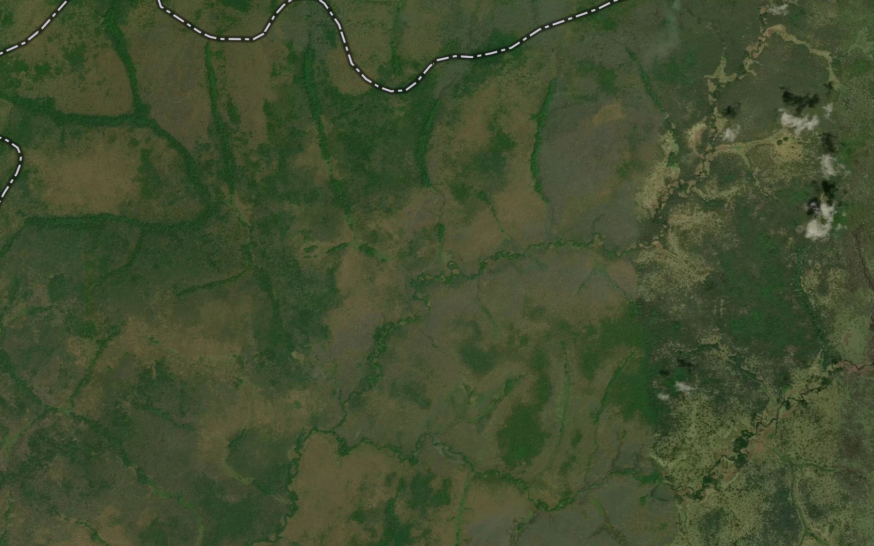 Satellite map of the Nambia