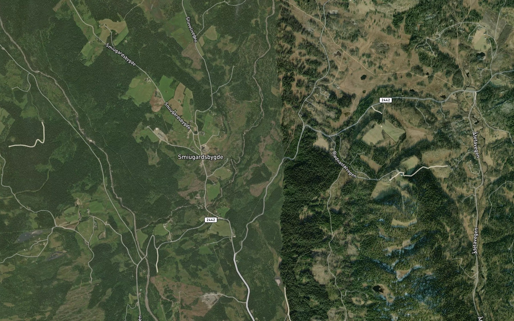 Satellite map of the Rotvollbekken