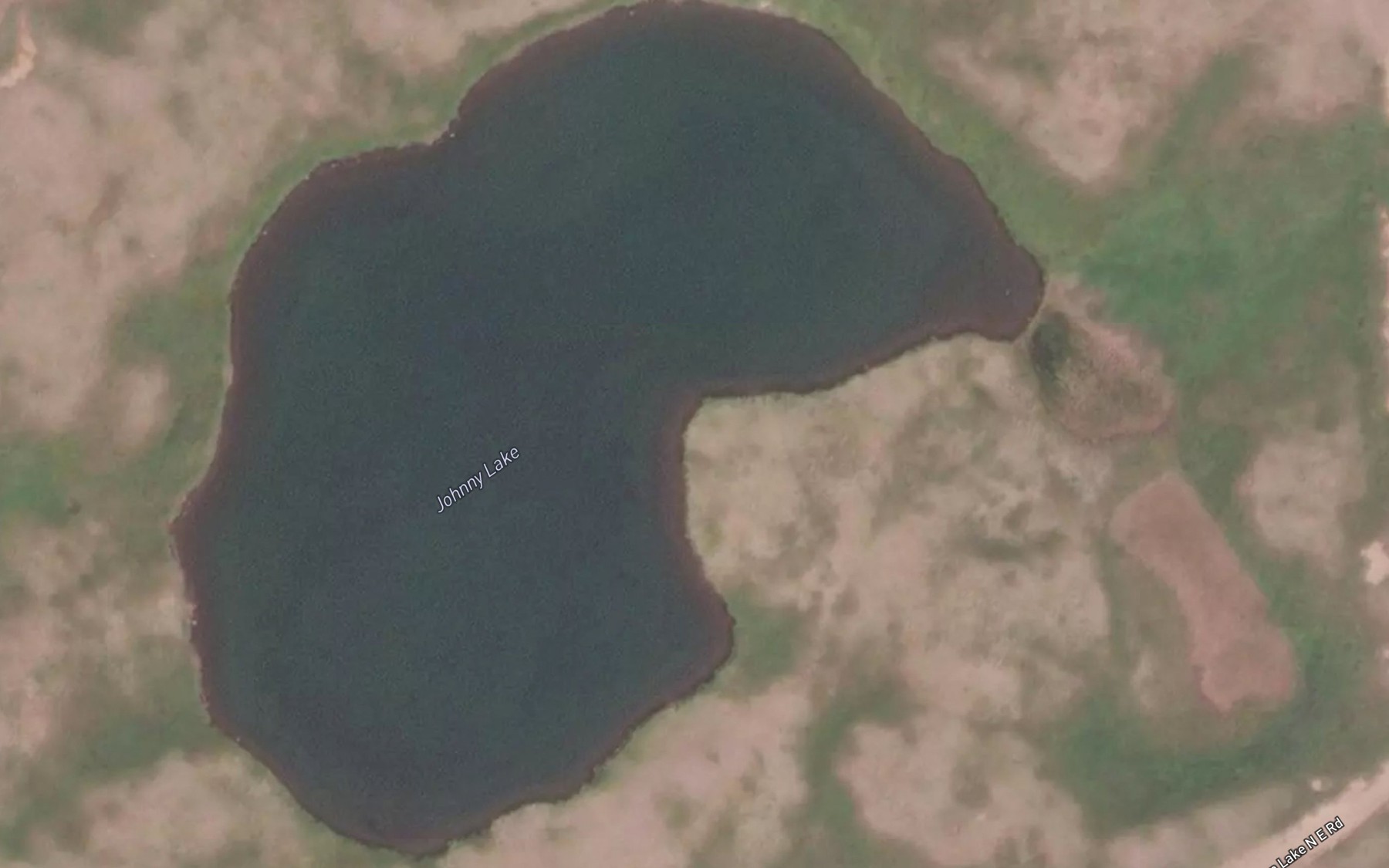 Satellite map of the Johnny Lake