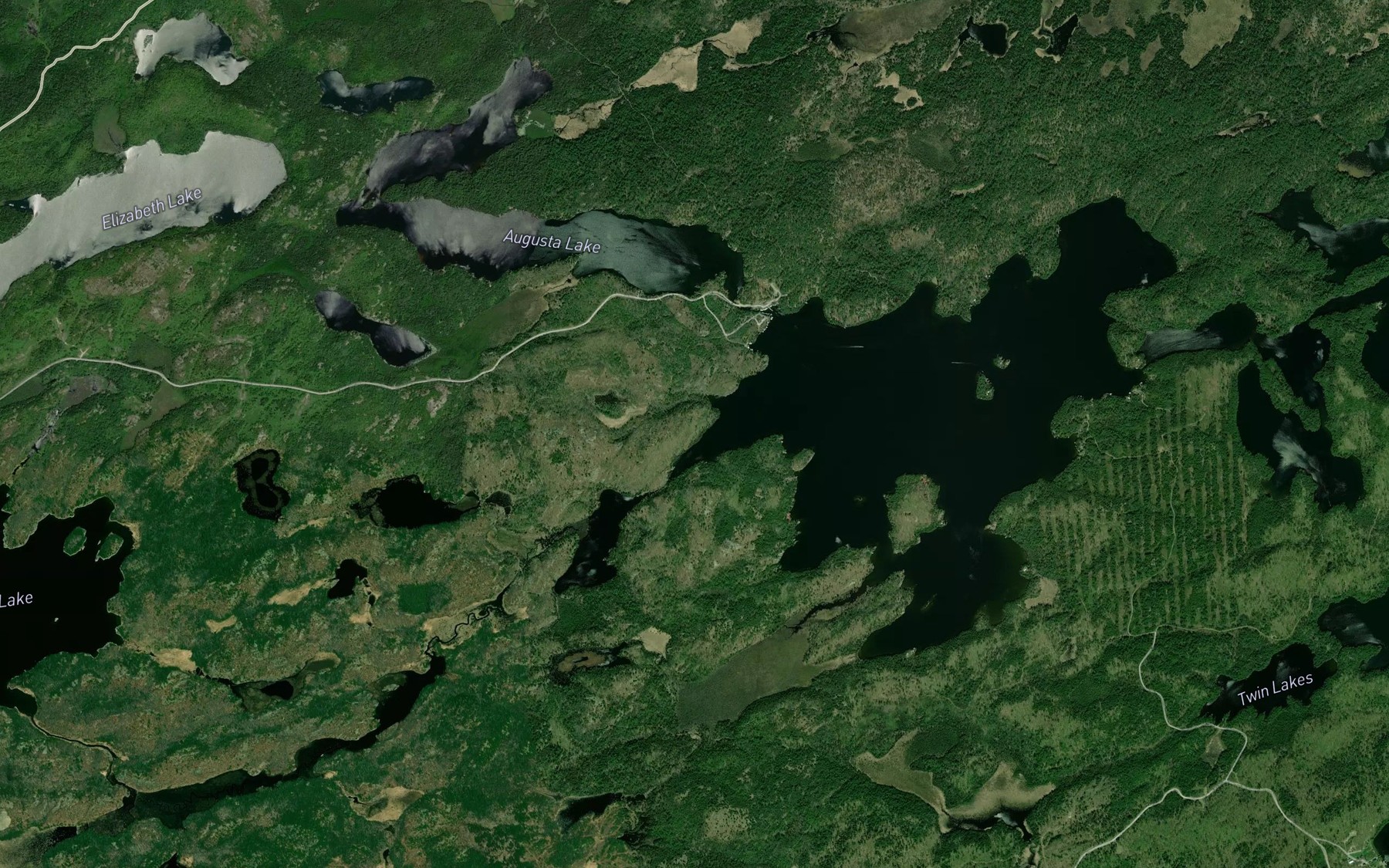 Satellite map of the St. Leonard Creek