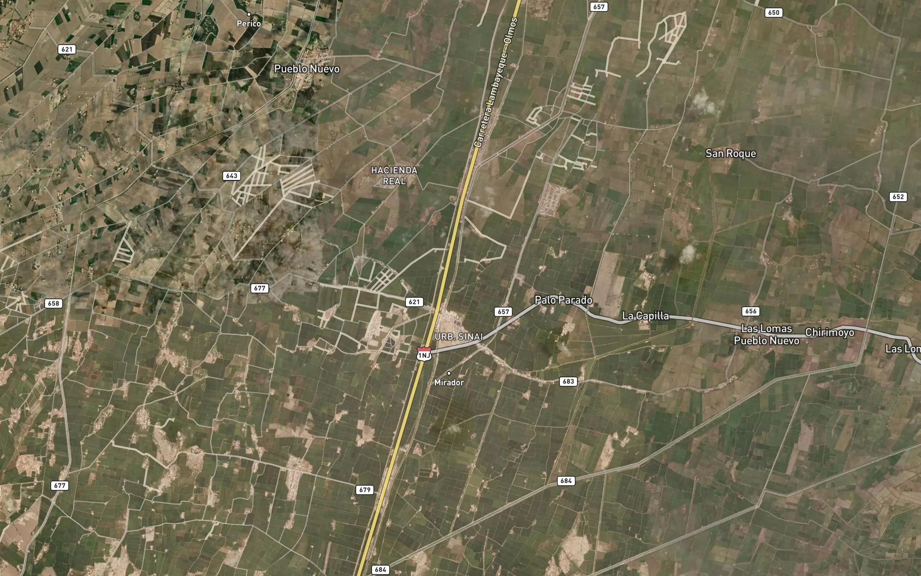 Satellite map of the Rama del Padre