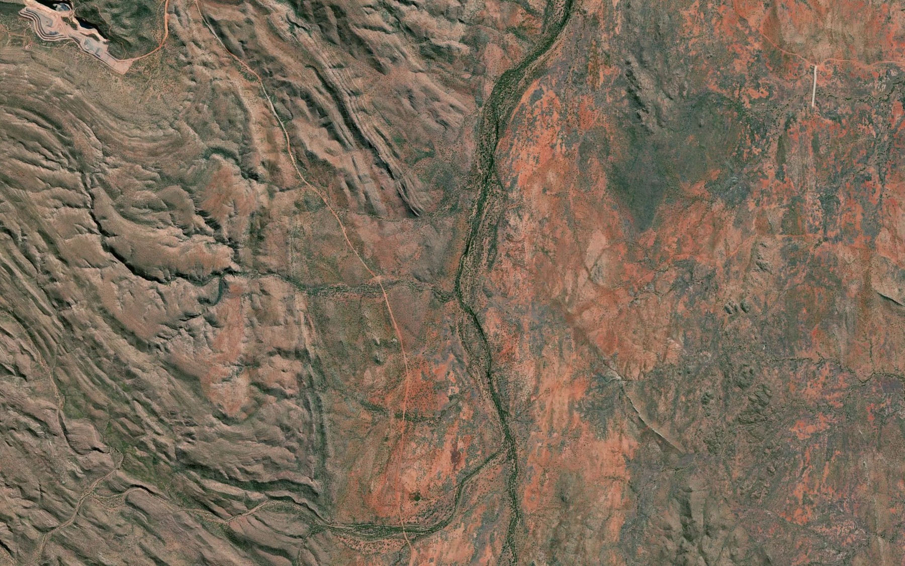 Satellite map of the Hare Creek