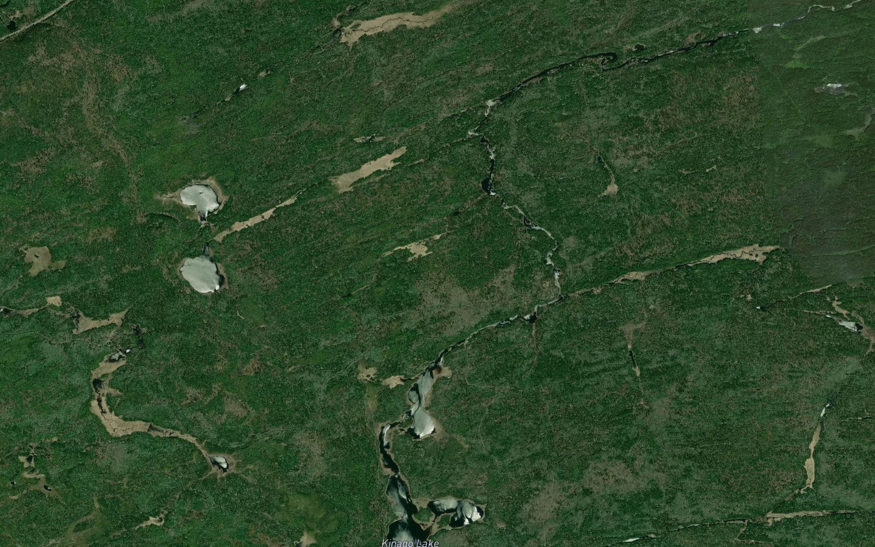 Satellite map of the McComber Creek