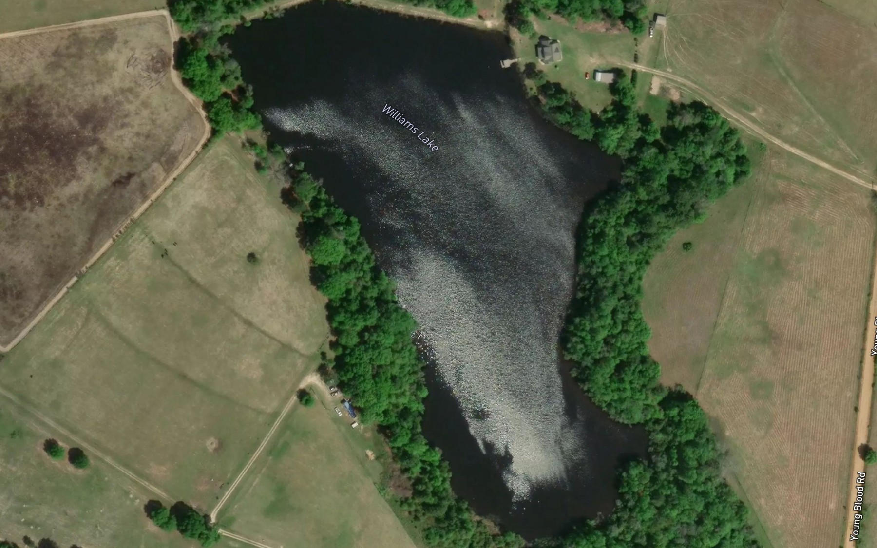 Satellite map of the Williams Lake