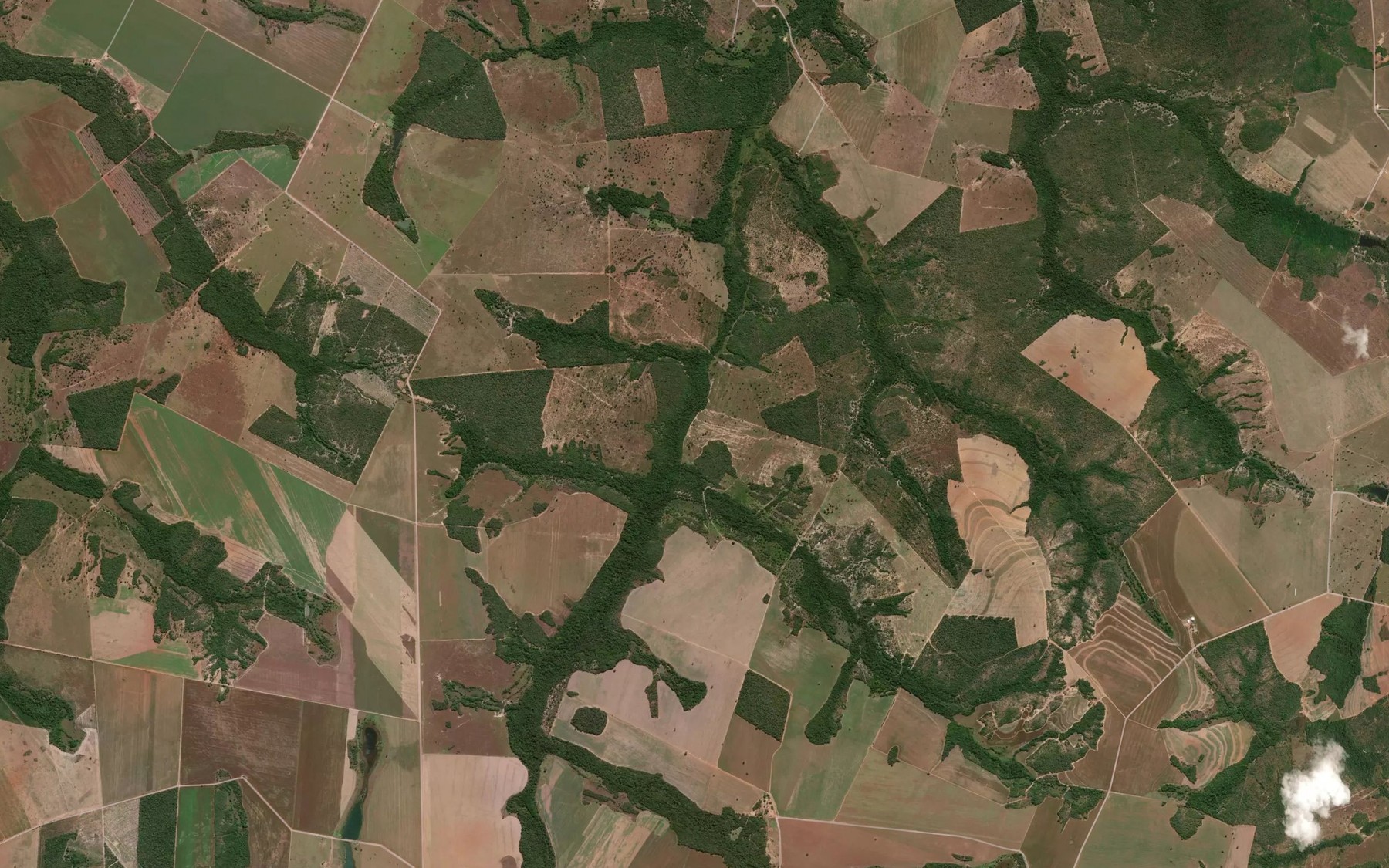 Satellite map of the Corrego Chato
