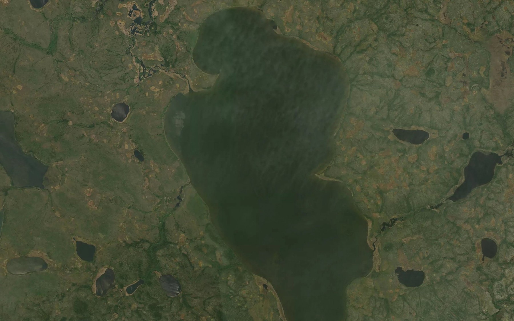 Satellite map of the Muhekun Lake