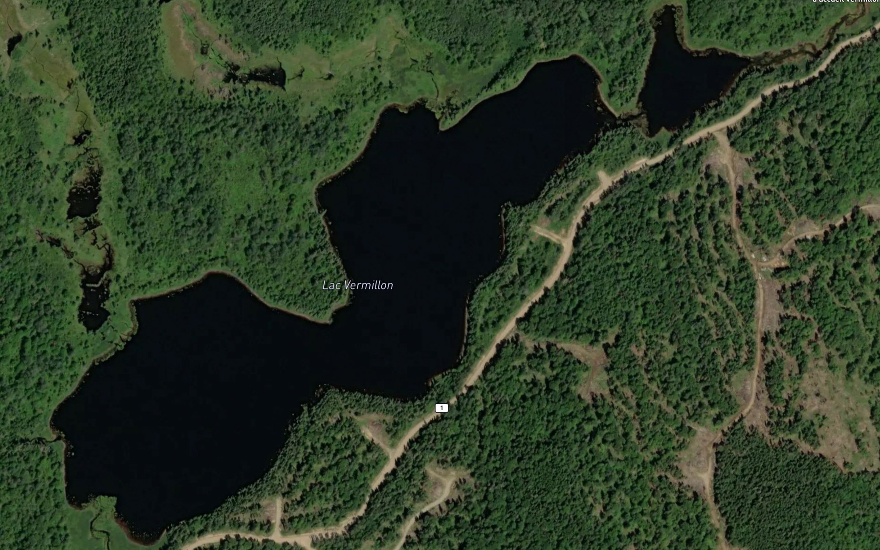 Satellite map of the Lac Vermillon
