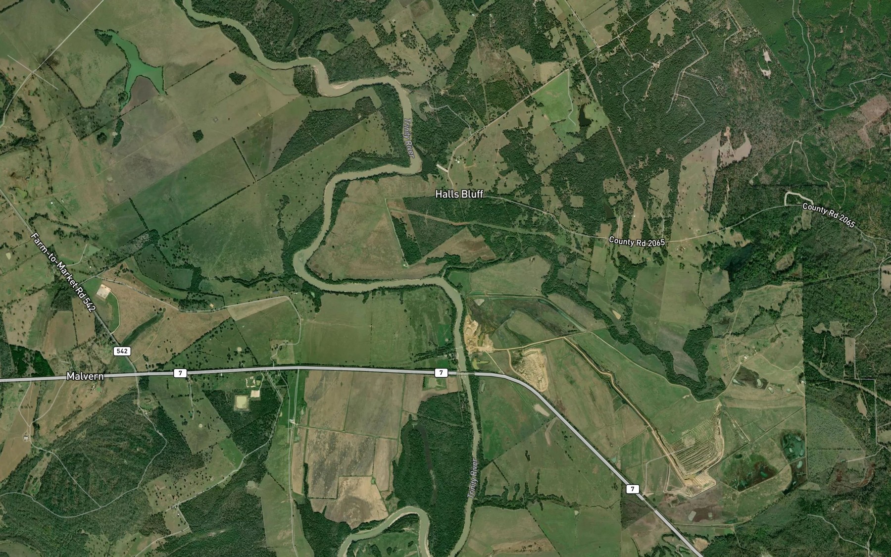 Satellite map of the Hurricane Bayou
