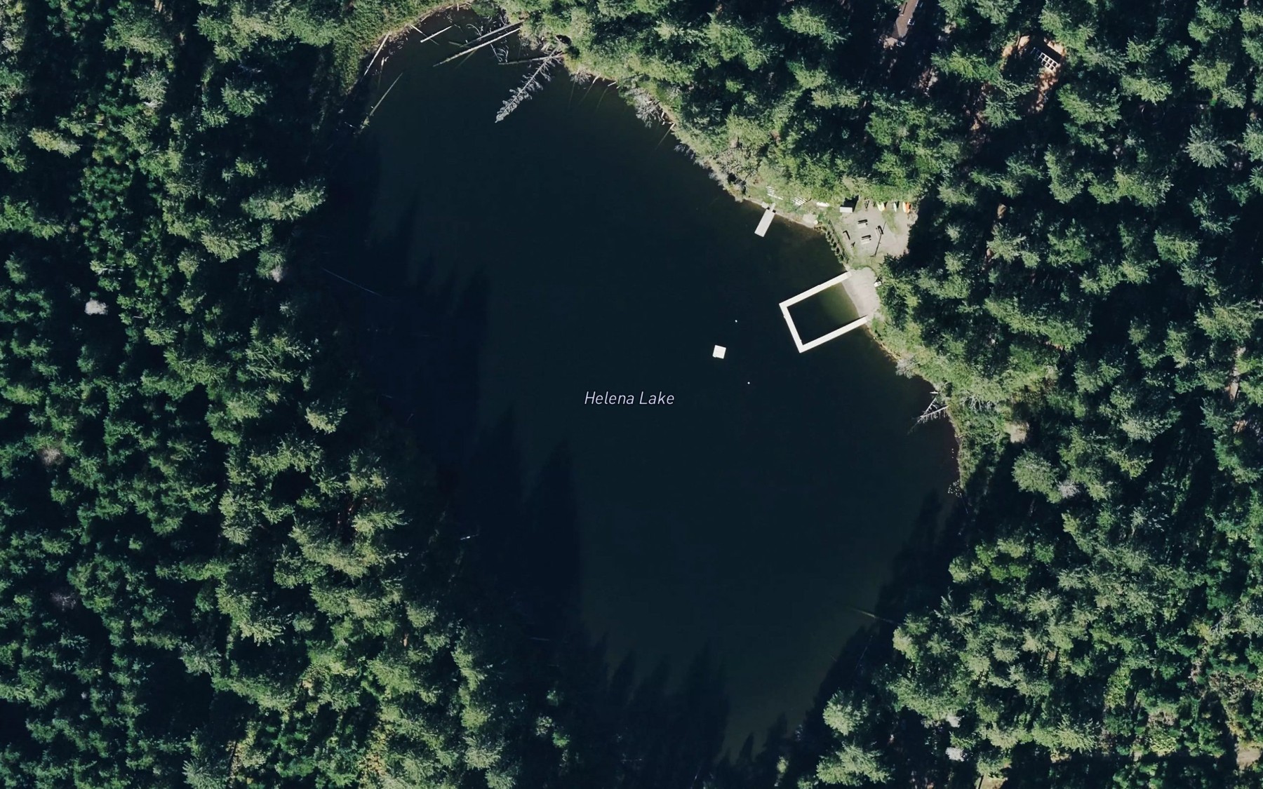 Satellite map of the Helena Lake