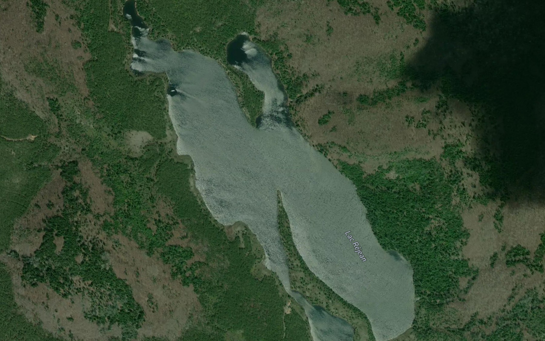 Satellite map of the Lac Rejean