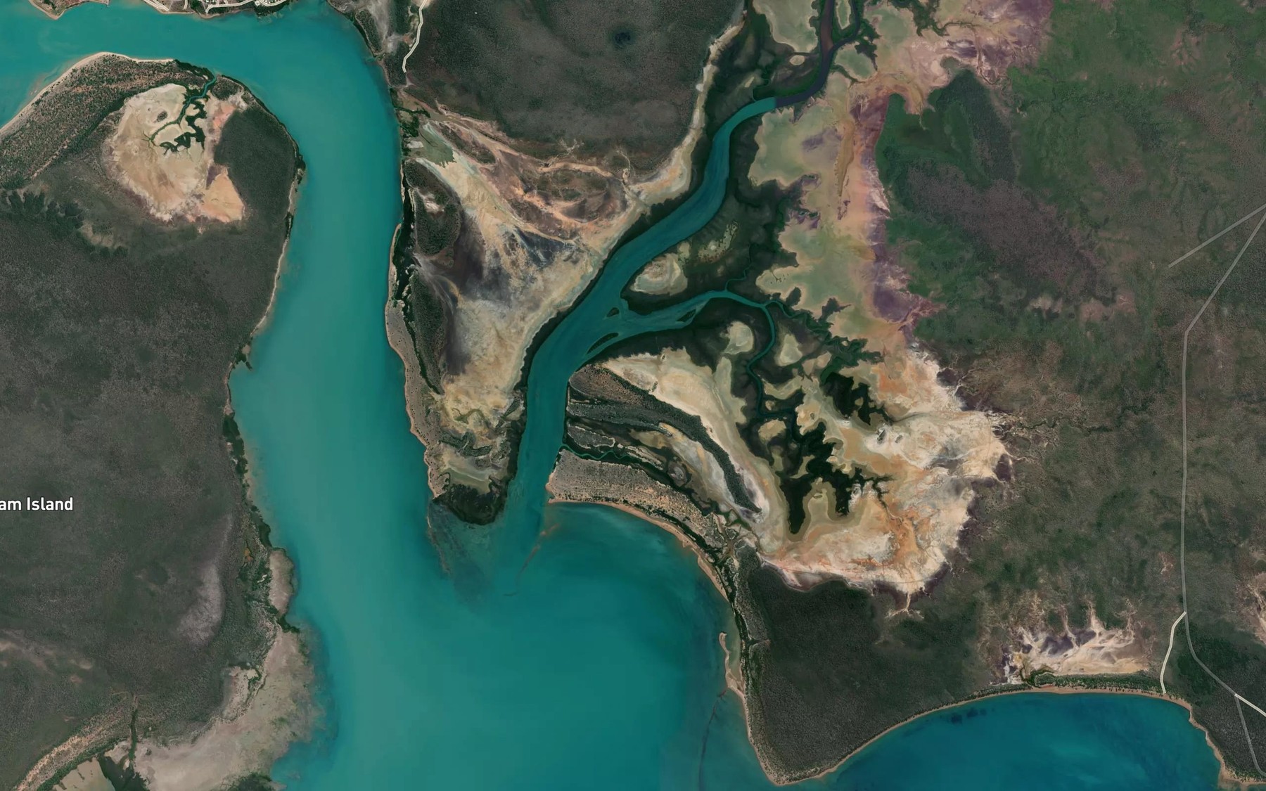 Satellite map of the Appel Channel