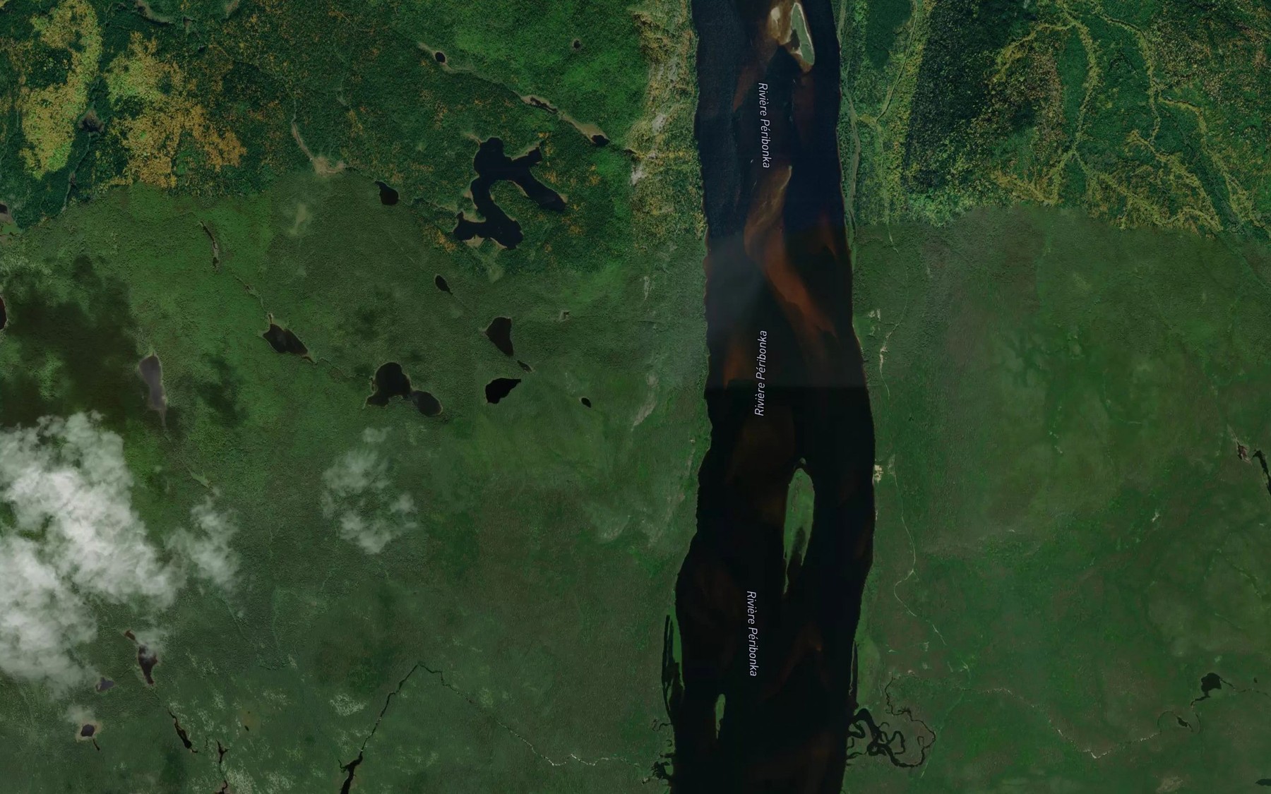 Satellite map of the Crique James