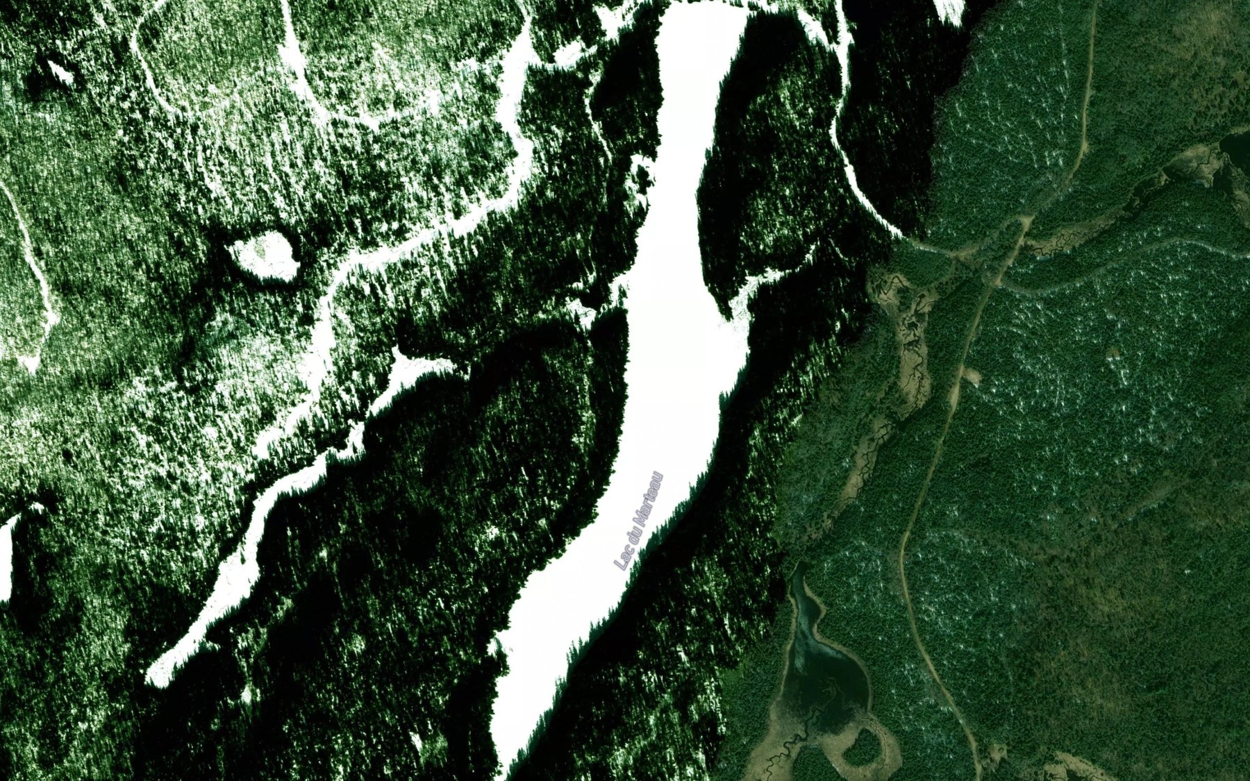 Satellite map of the Lac du Marteau