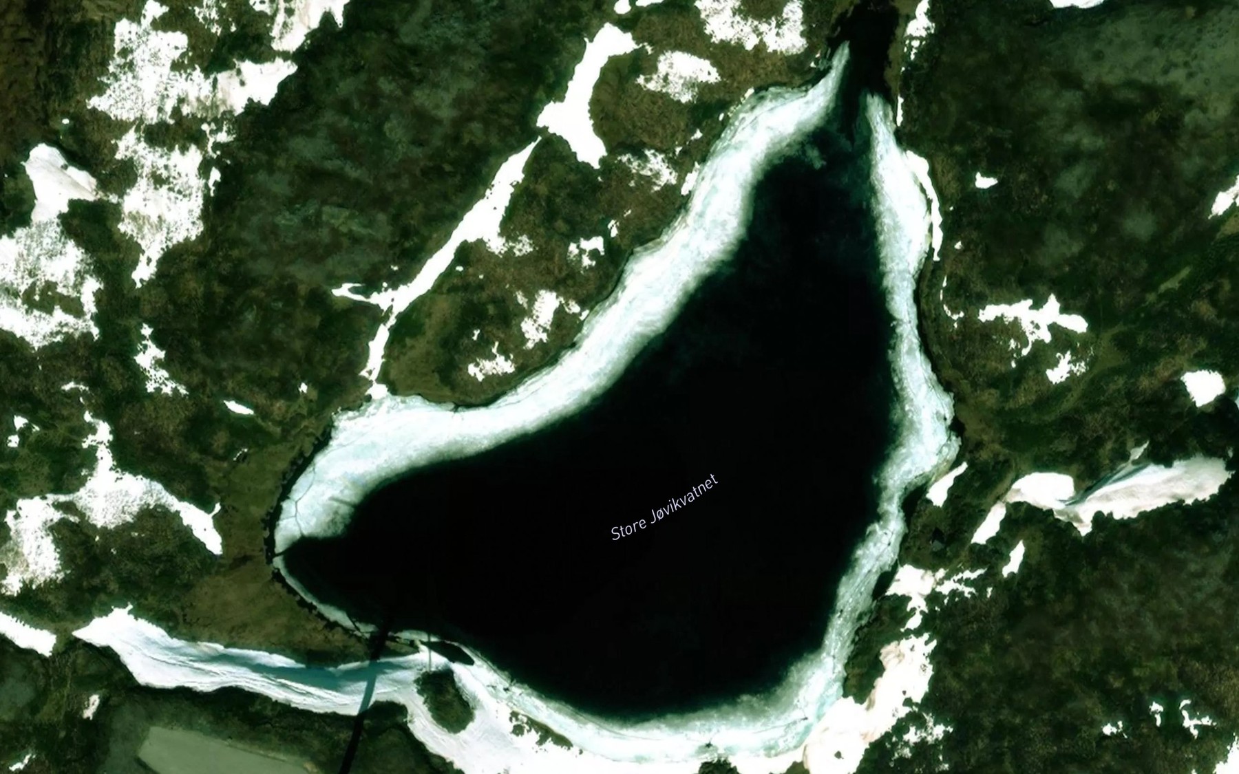 Satellite map of the Store Jovikvatnet