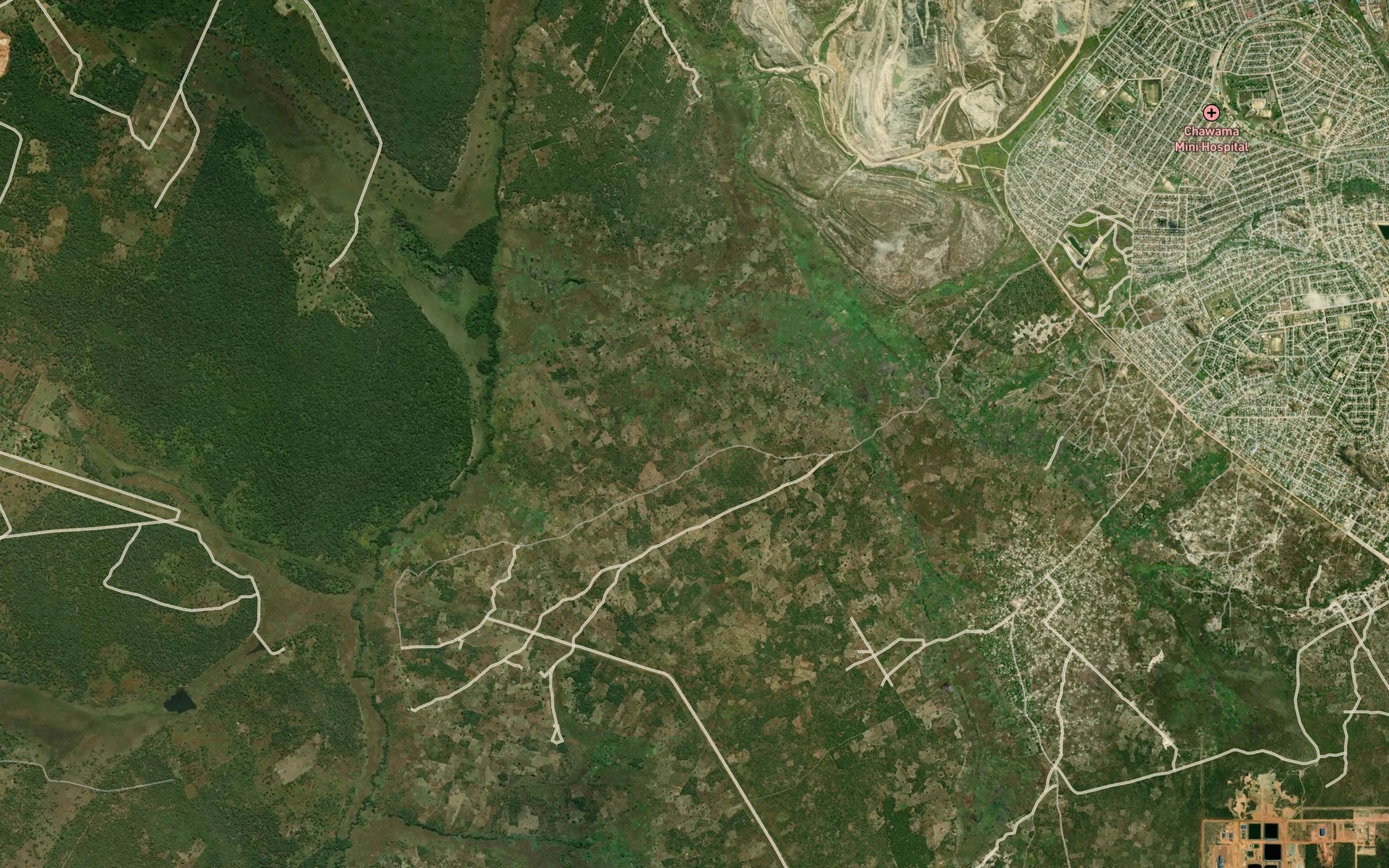 Satellite map of the Malemba