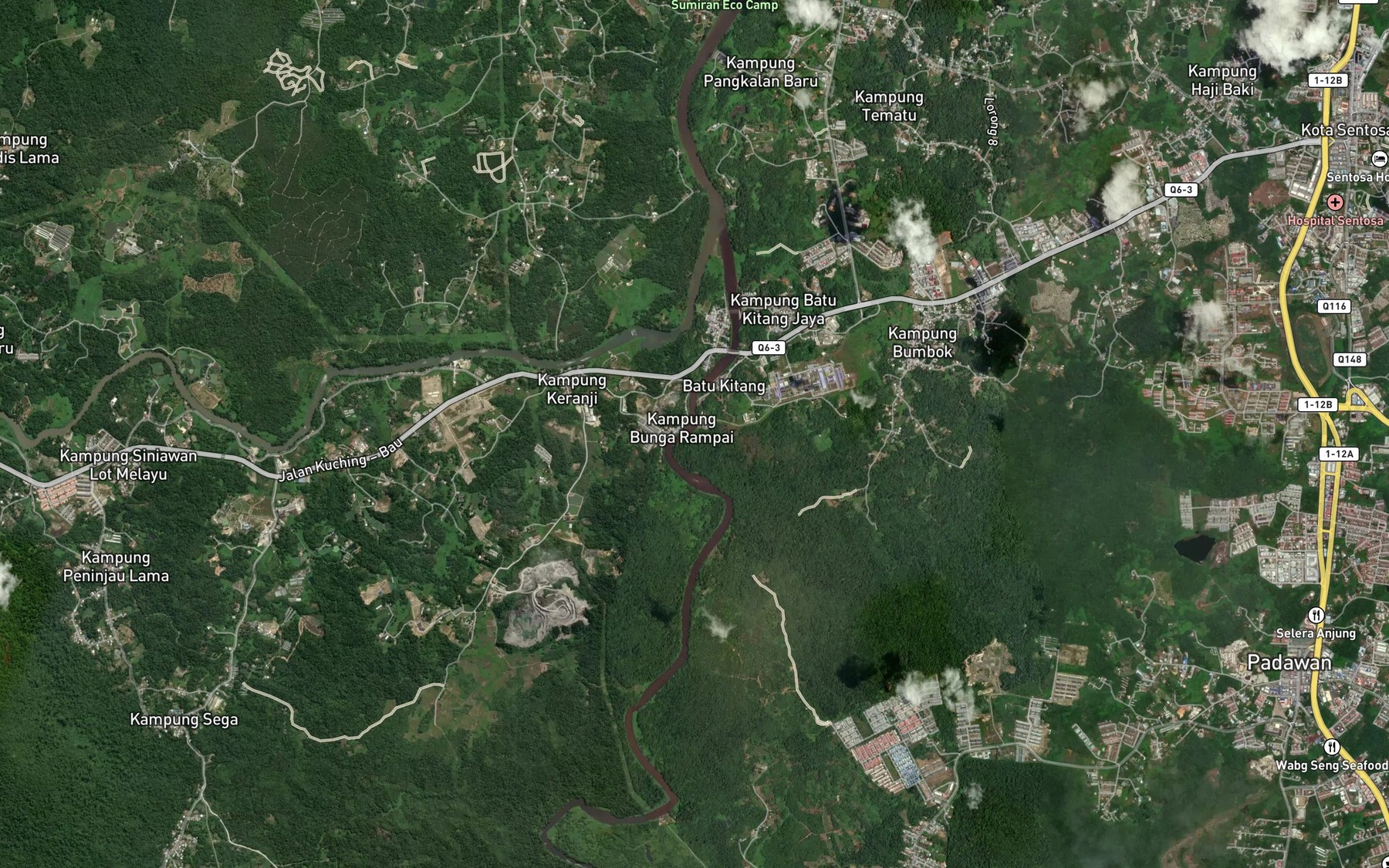Satellite map of the Sungai Dibot