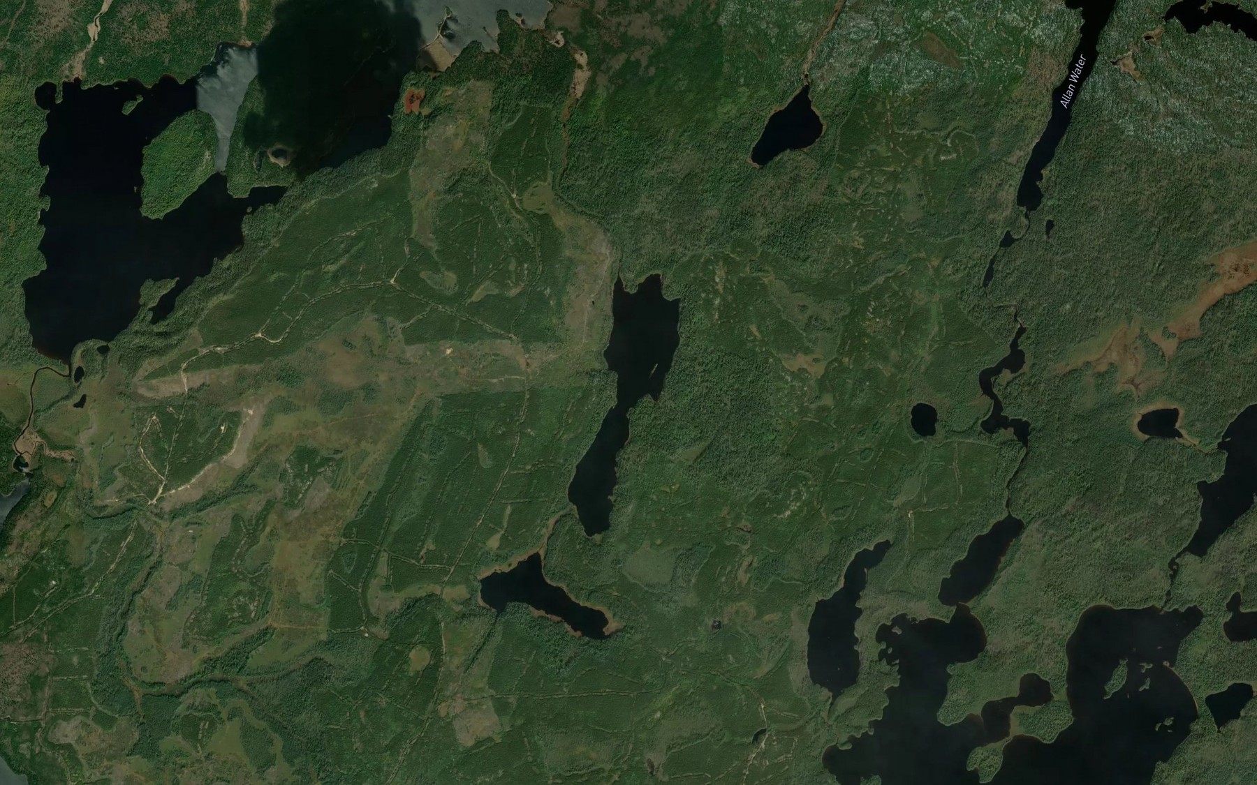 Satellite map of the Quiet Lake