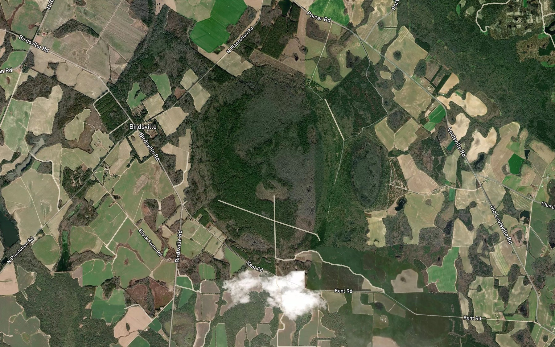 Satellite map of the Big Dukes Pond