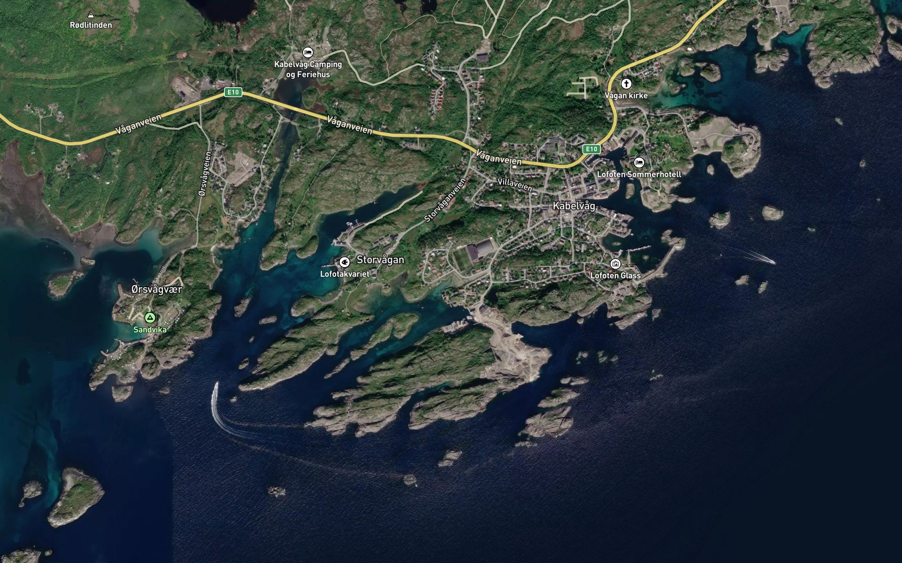 Satellite map of the Kariosen