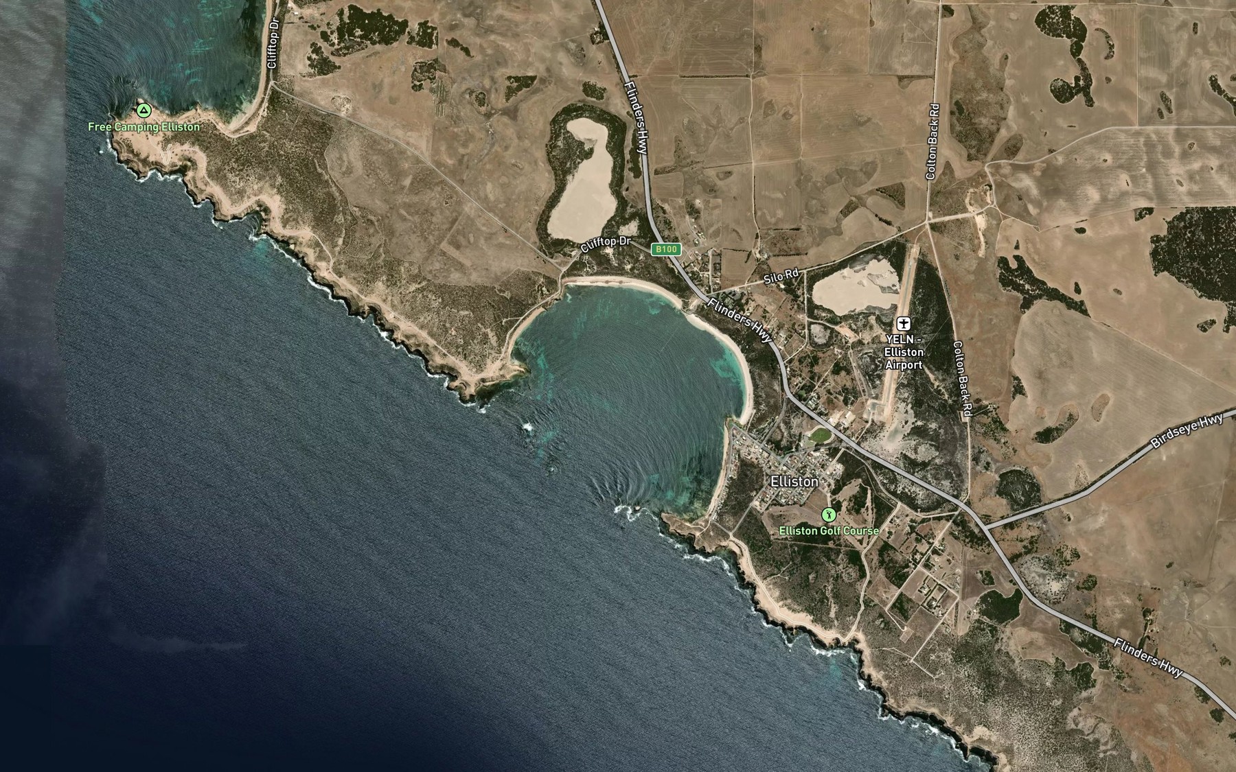 Satellite map of the Horne Bay