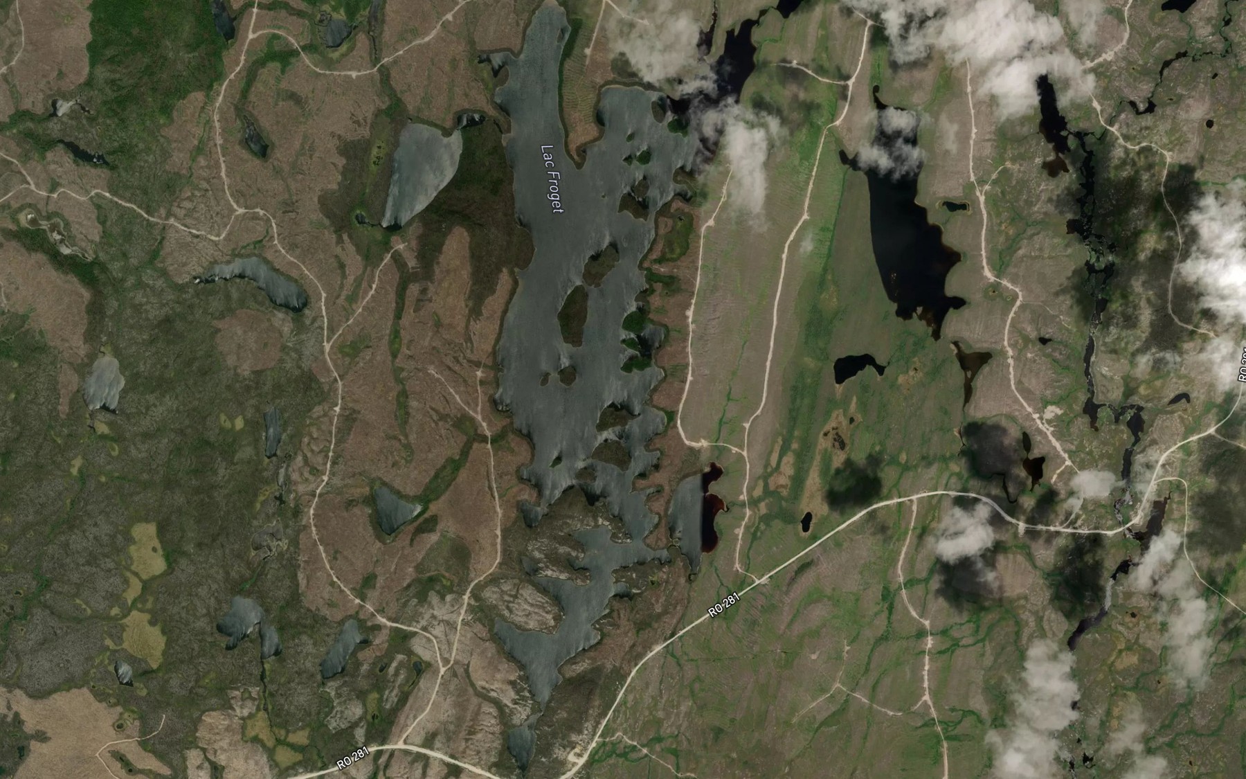 Satellite map of the Lac Froget