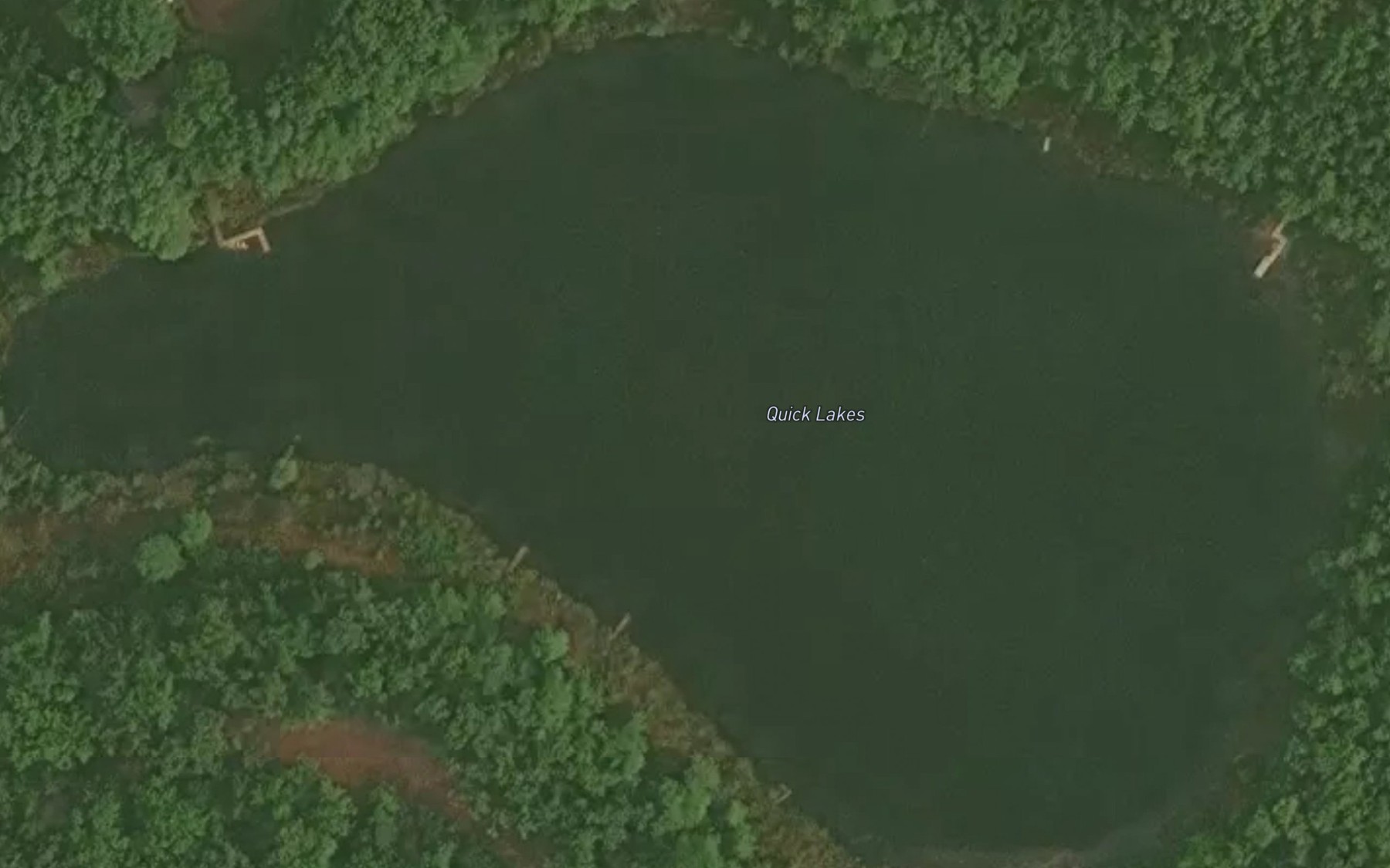 Satellite map of the Quick Lakes