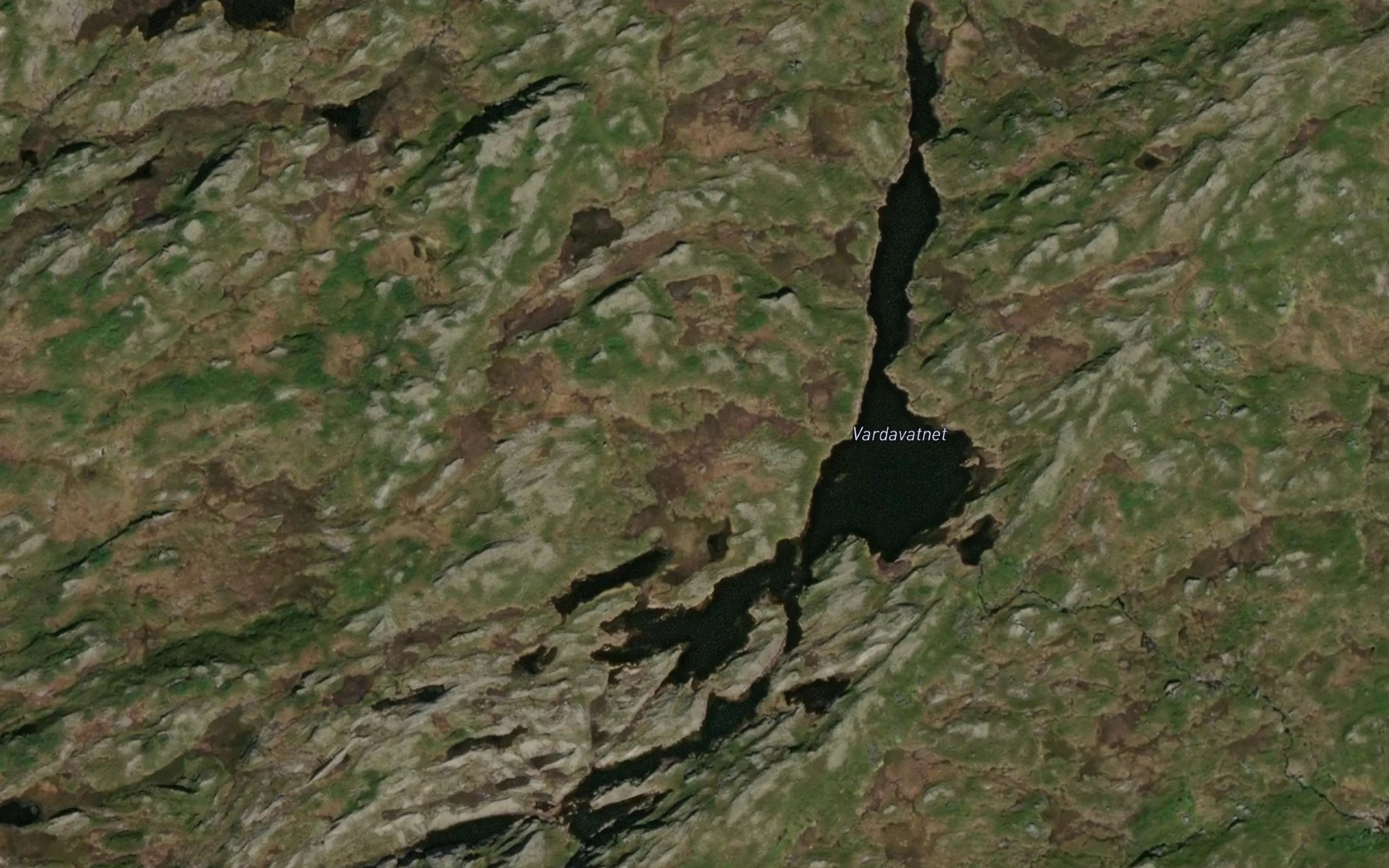 Satellite map of the Vardavatnet