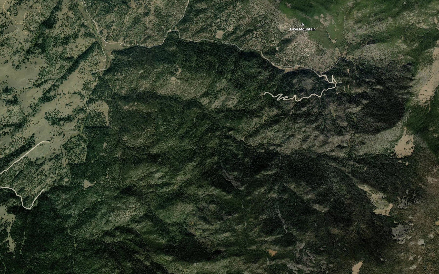 Satellite map of the Hogan Creek