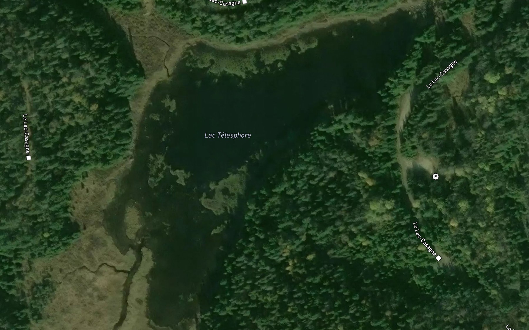 Satellite map of the Lac Telesphore