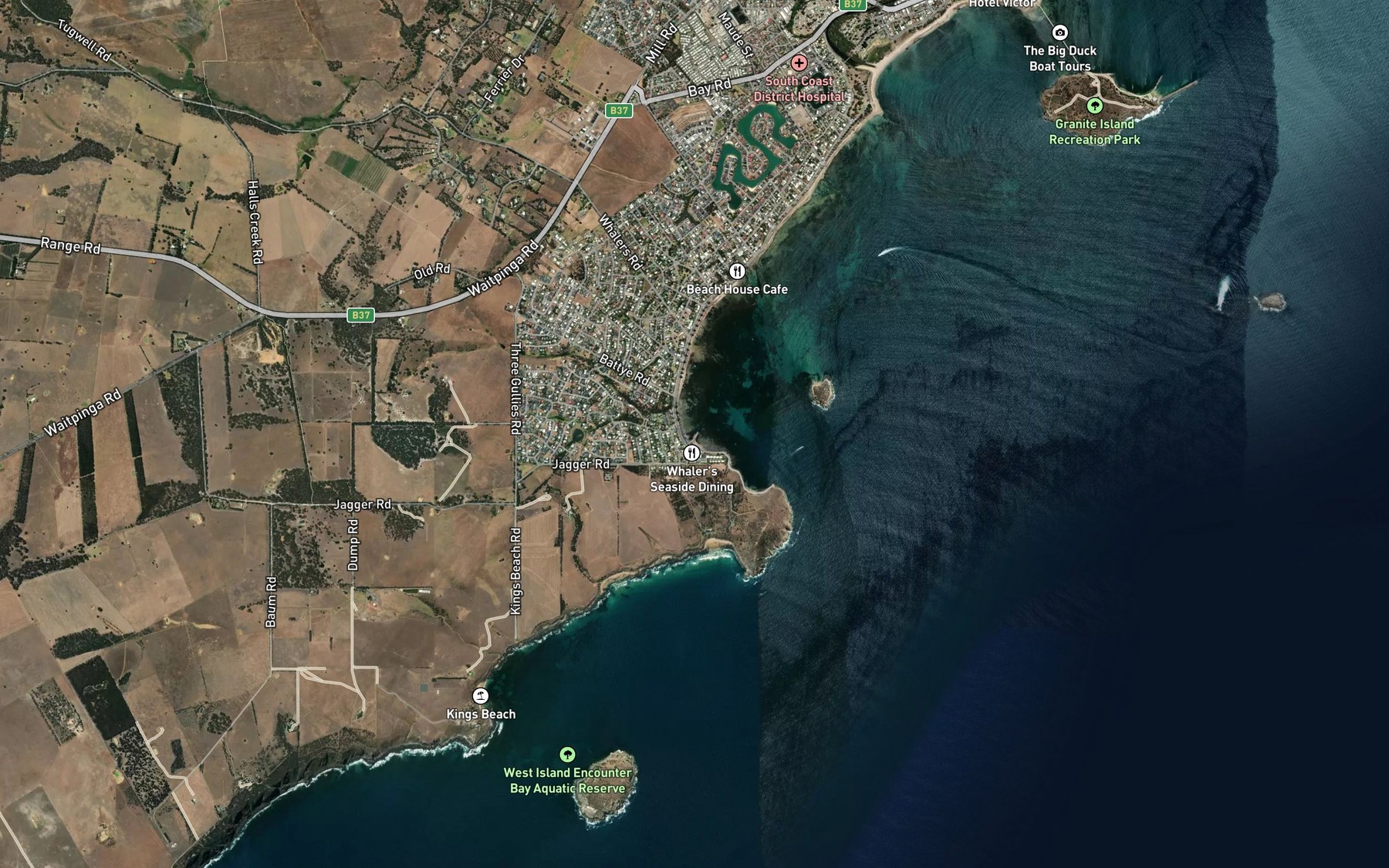 Satellite map of the Spot 4