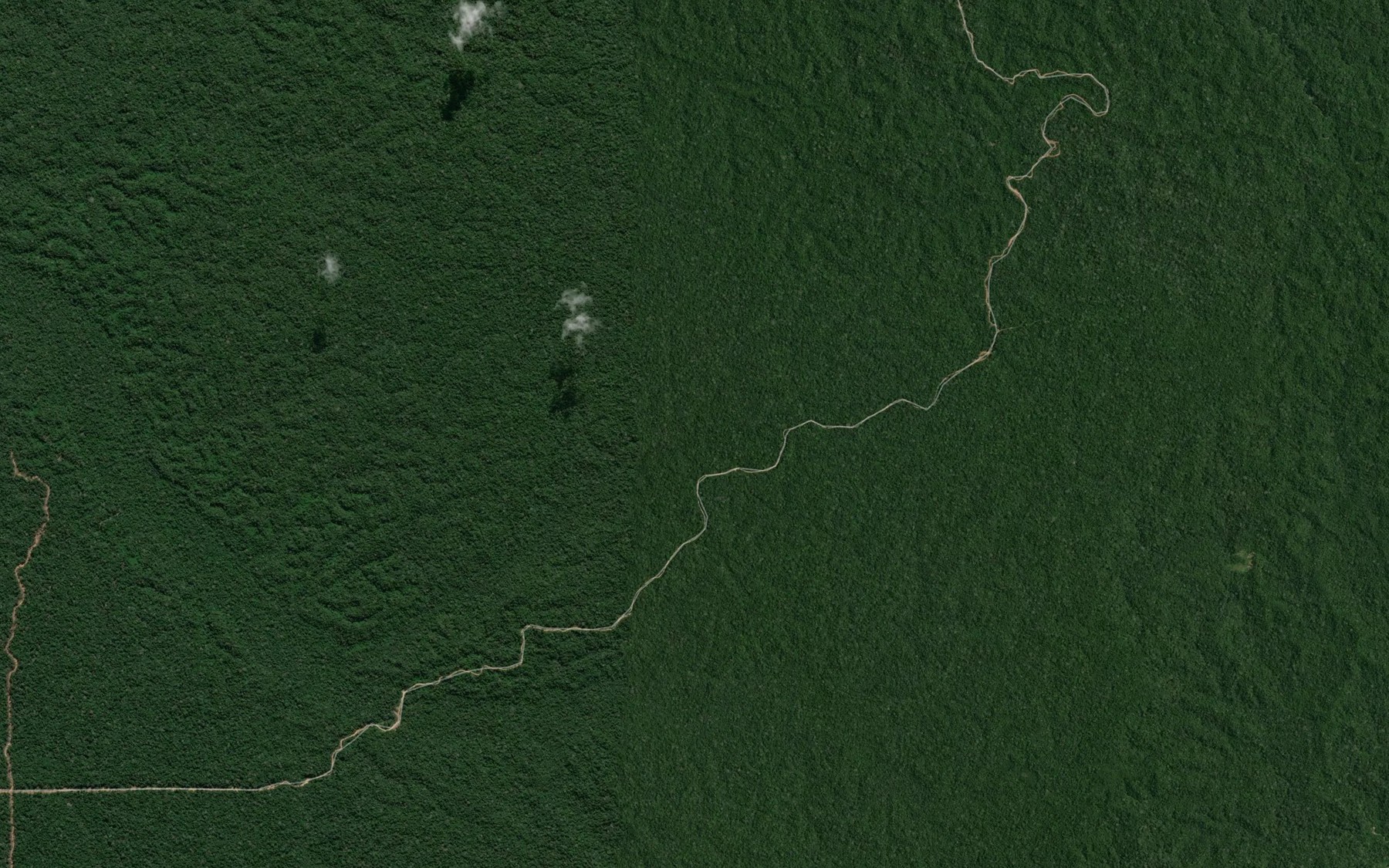 Satellite map of the Rio Chonta