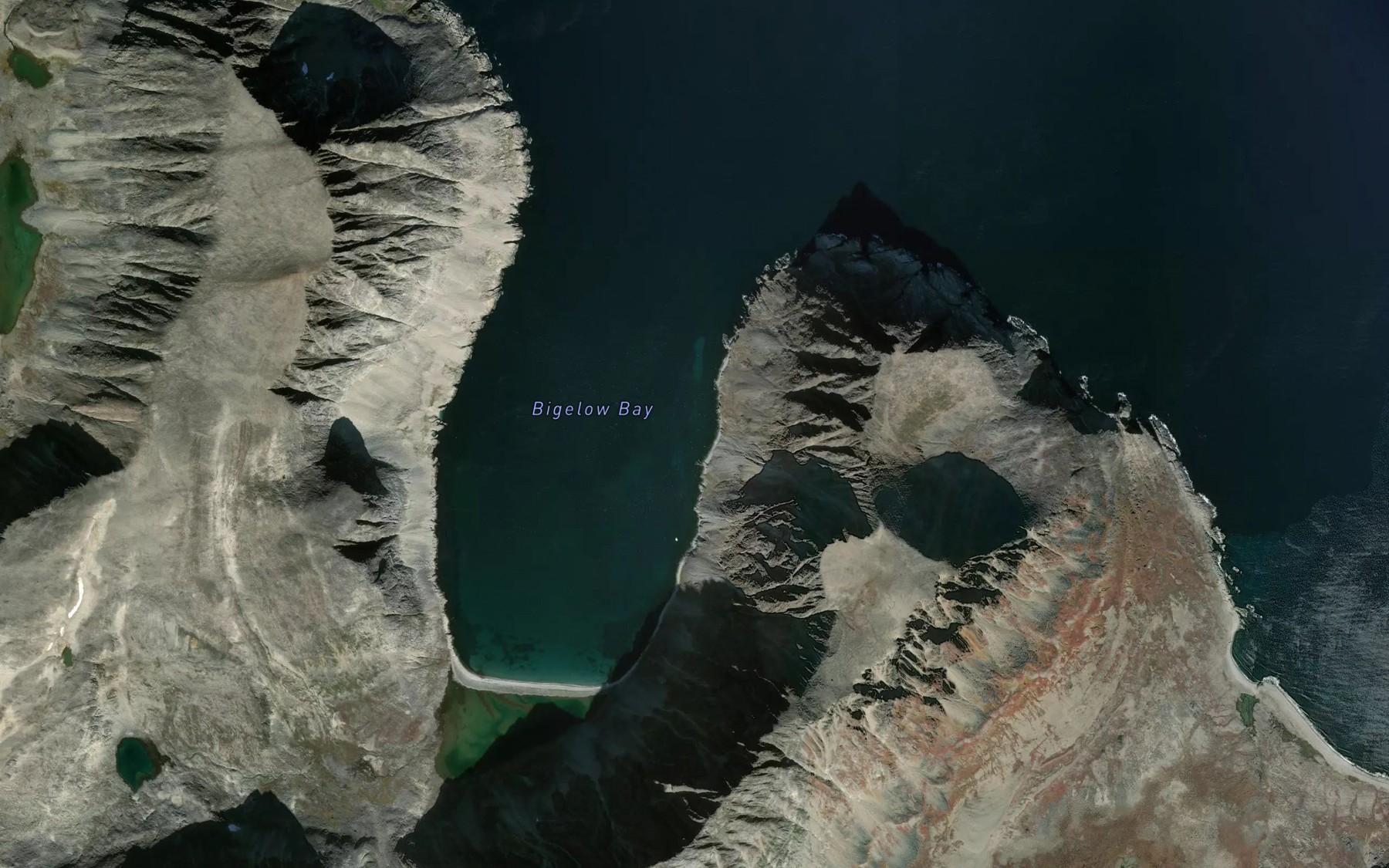 Satellite map of the Bigelow Bay