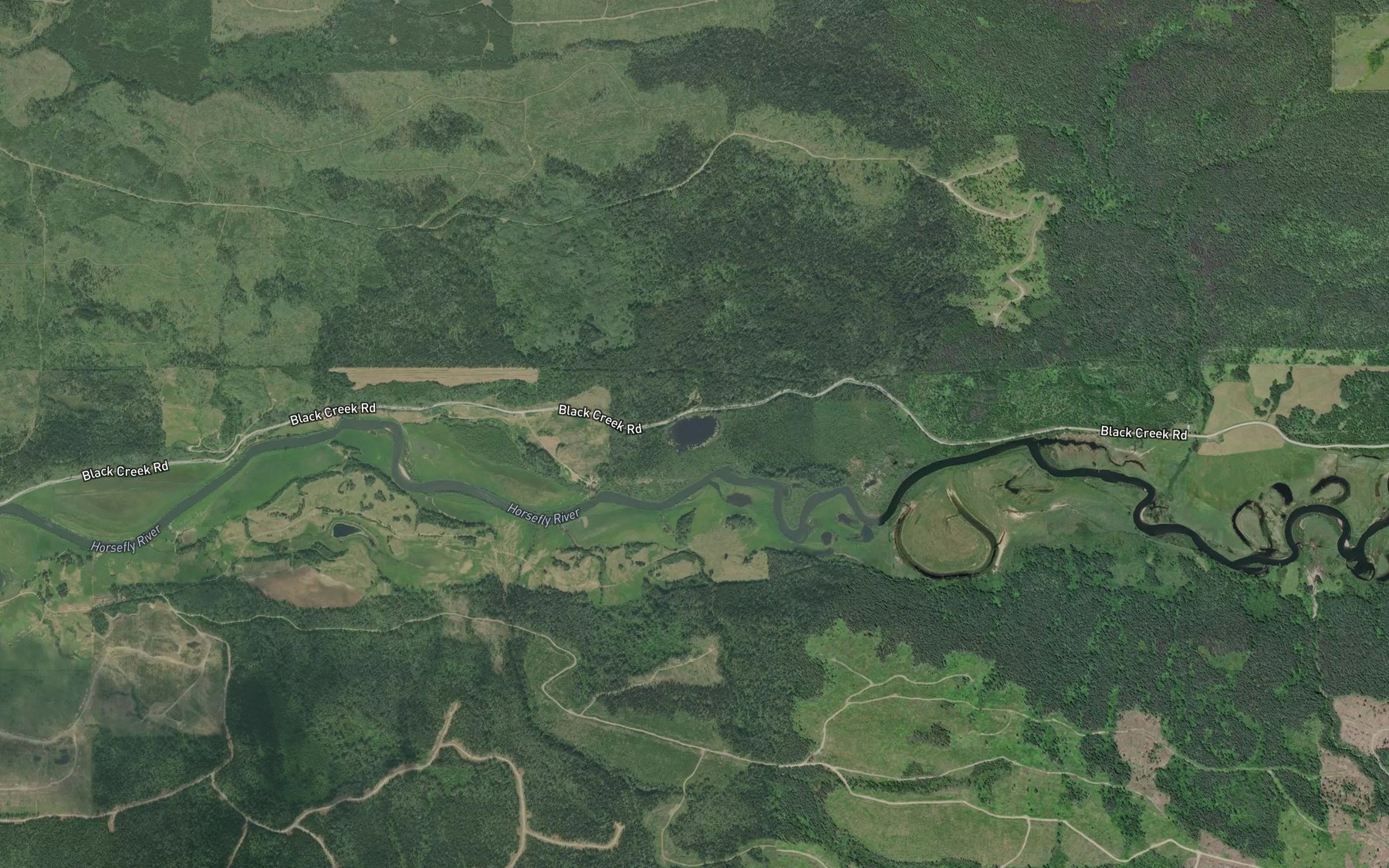 Satellite map of the Stillwater Lake