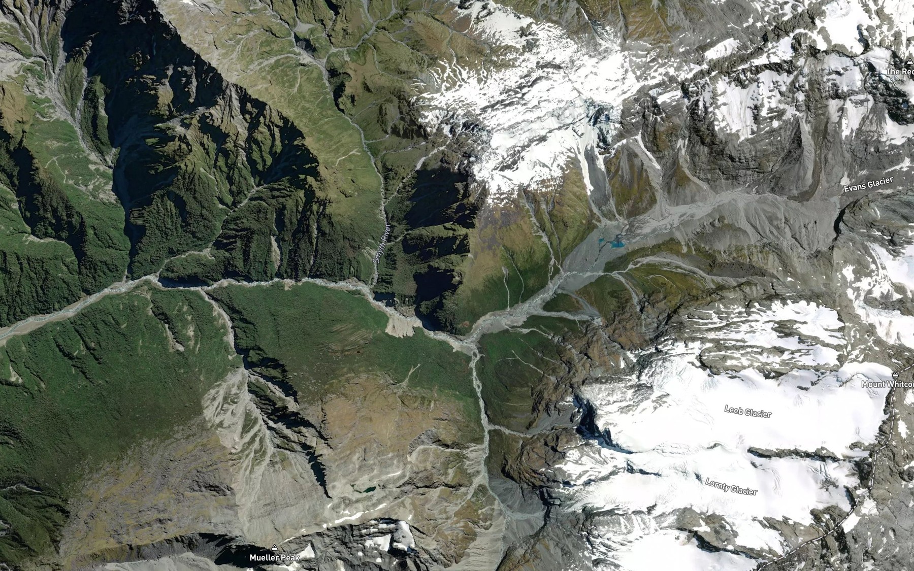 Satellite map of the Vane Stream