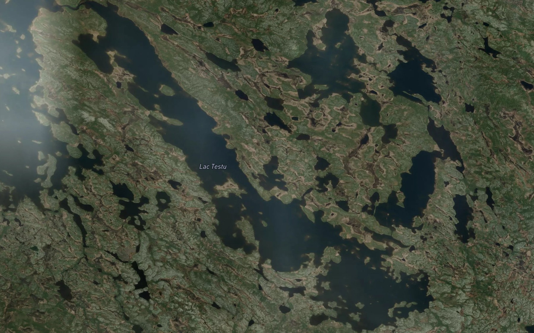 Satellite map of the Lac Testu