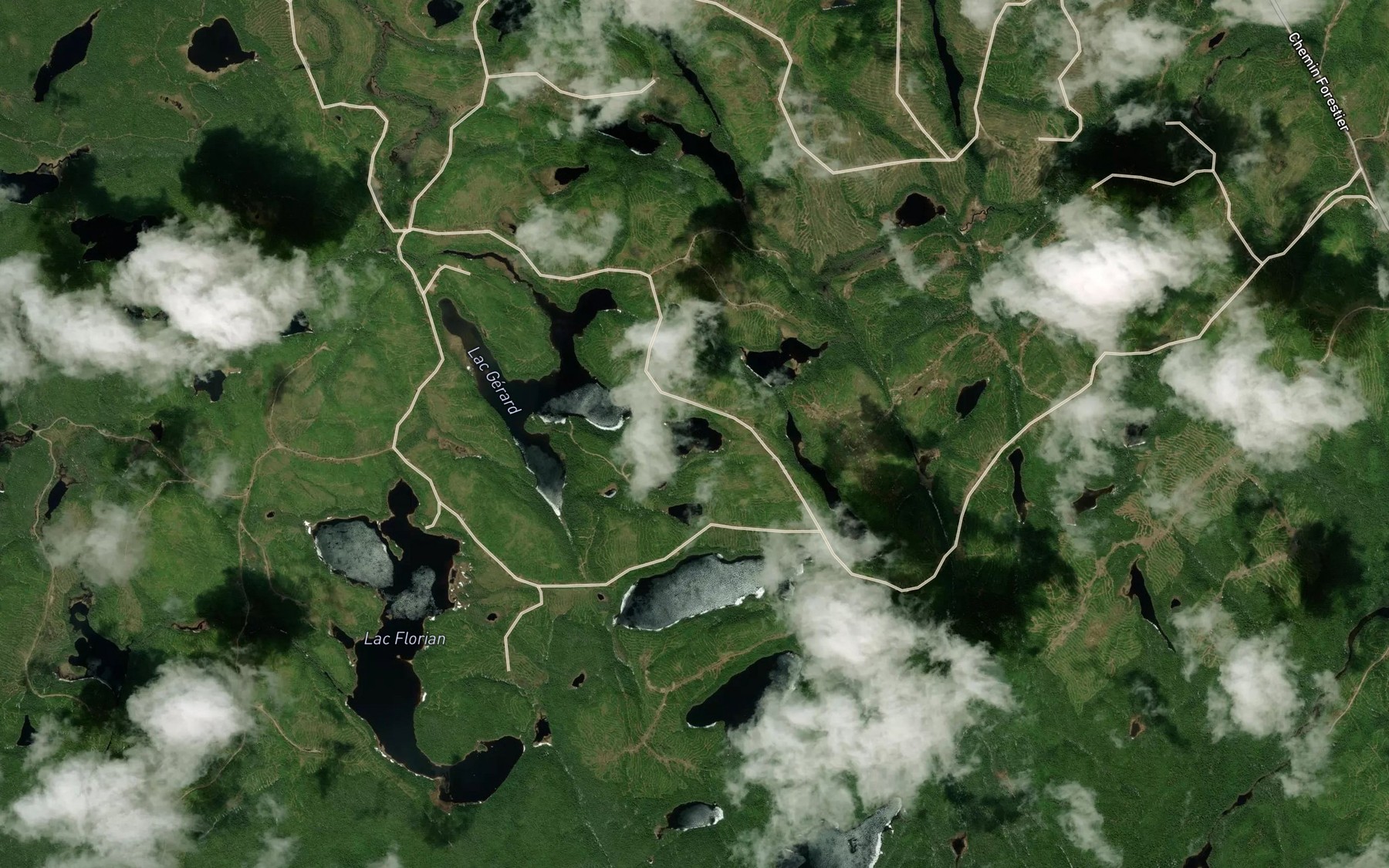 Satellite map of the Lac Gerard