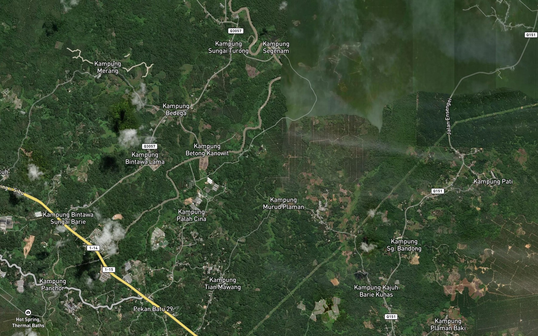 Satellite map of the Lubok Turong