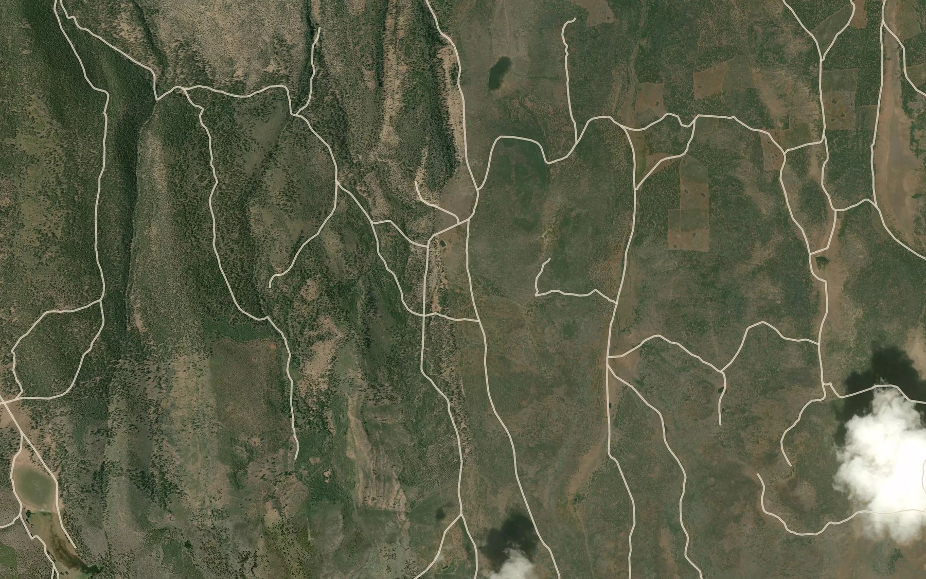 Satellite map of the Myer Spring