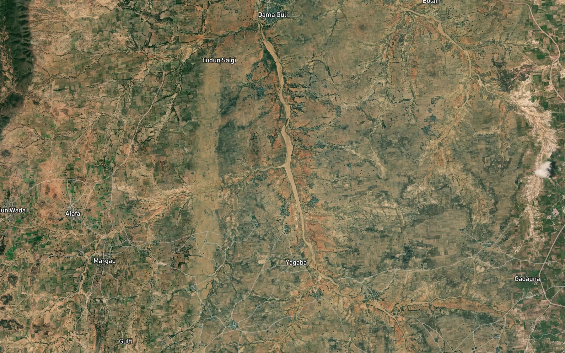 Satellite map of the Guidan Margau