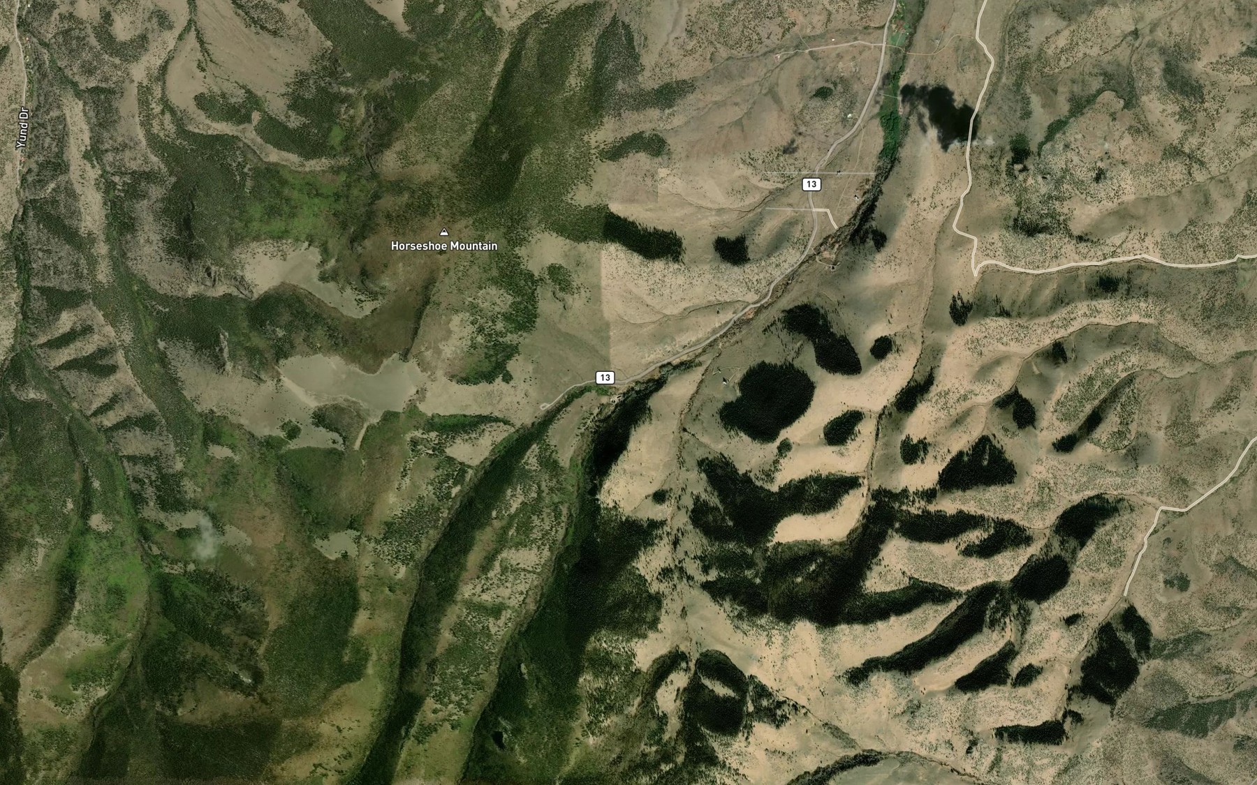 Satellite map of the Middle Fork San Francisco Creek