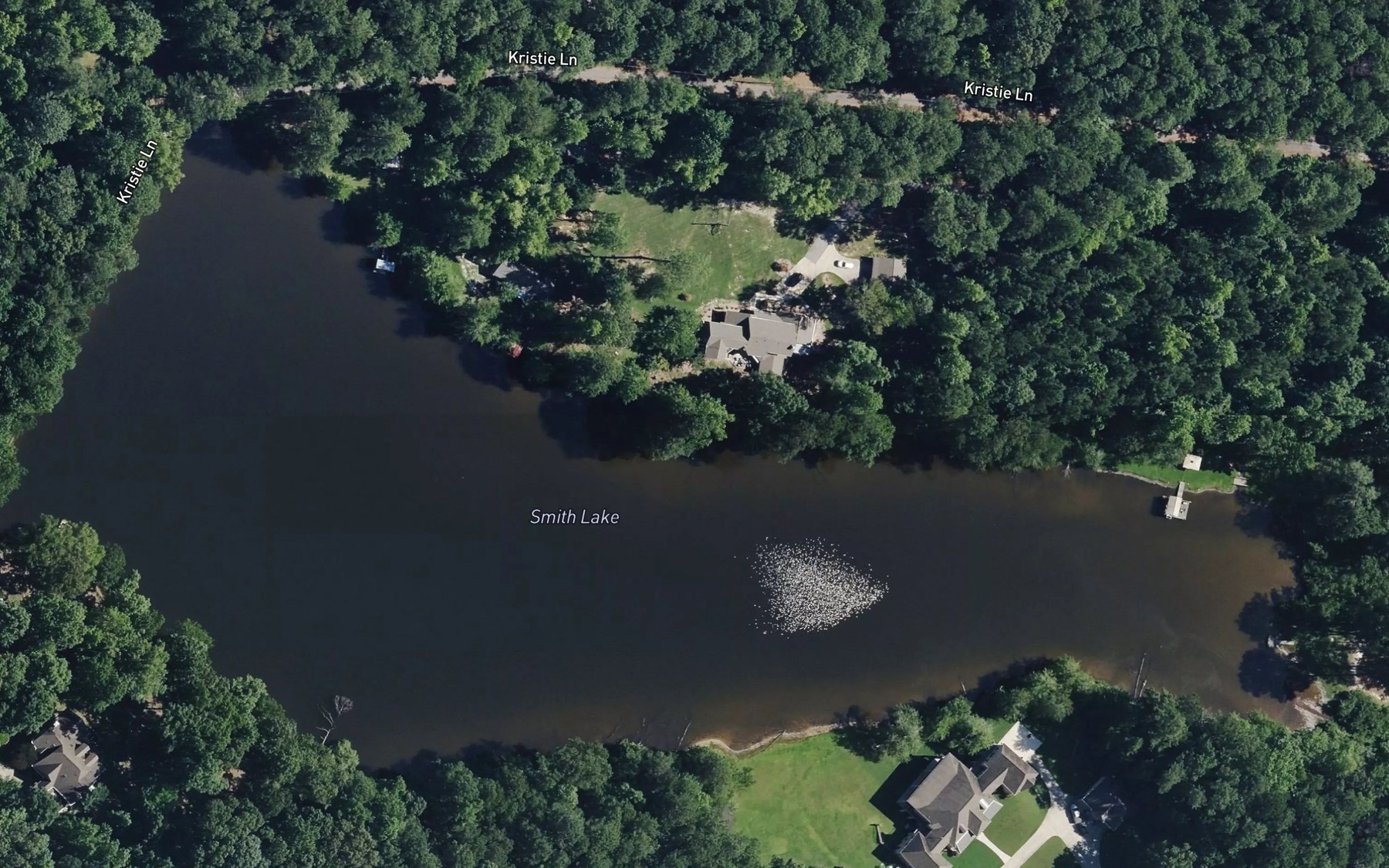 Satellite map of the Smith Lake