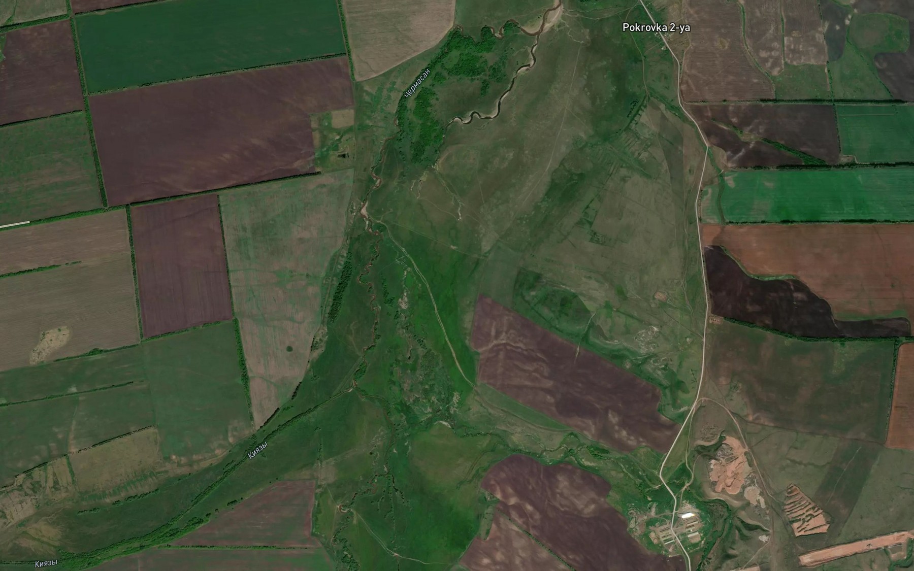 Satellite map of the Kiyazy